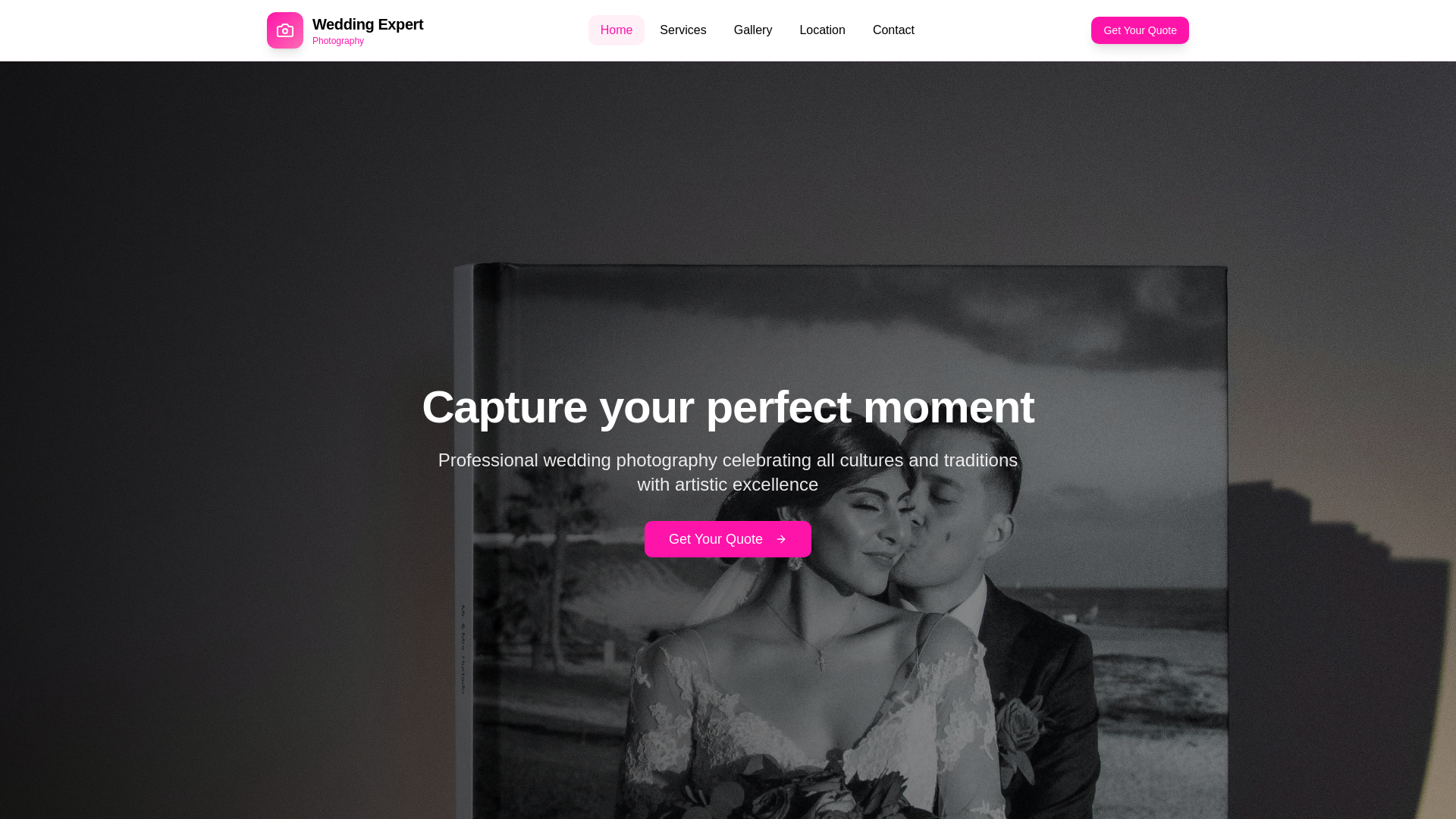 website screenshot of https://cindyphotographyandcinematography.store/