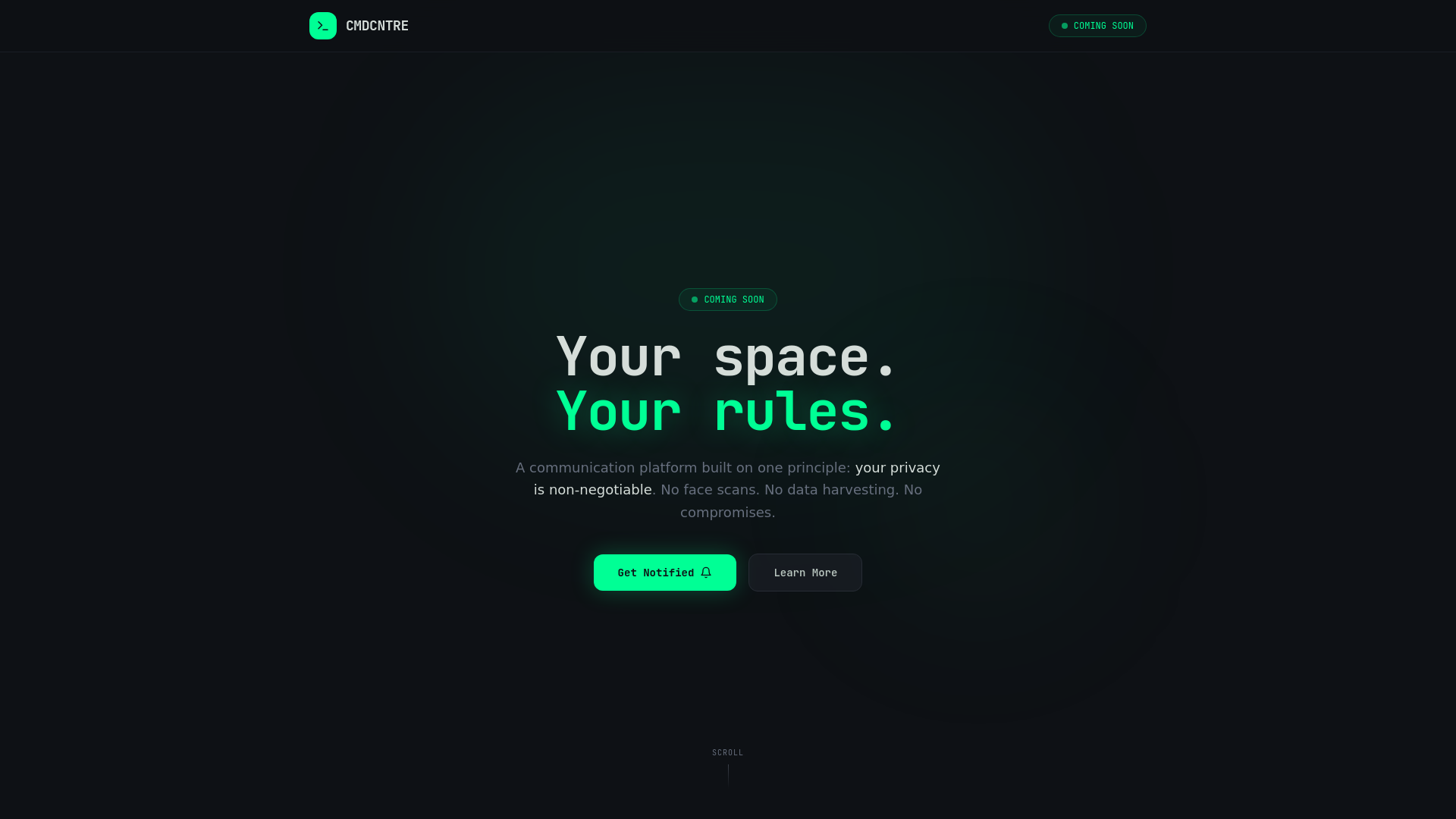 website screenshot of https://cmdcntre.com/