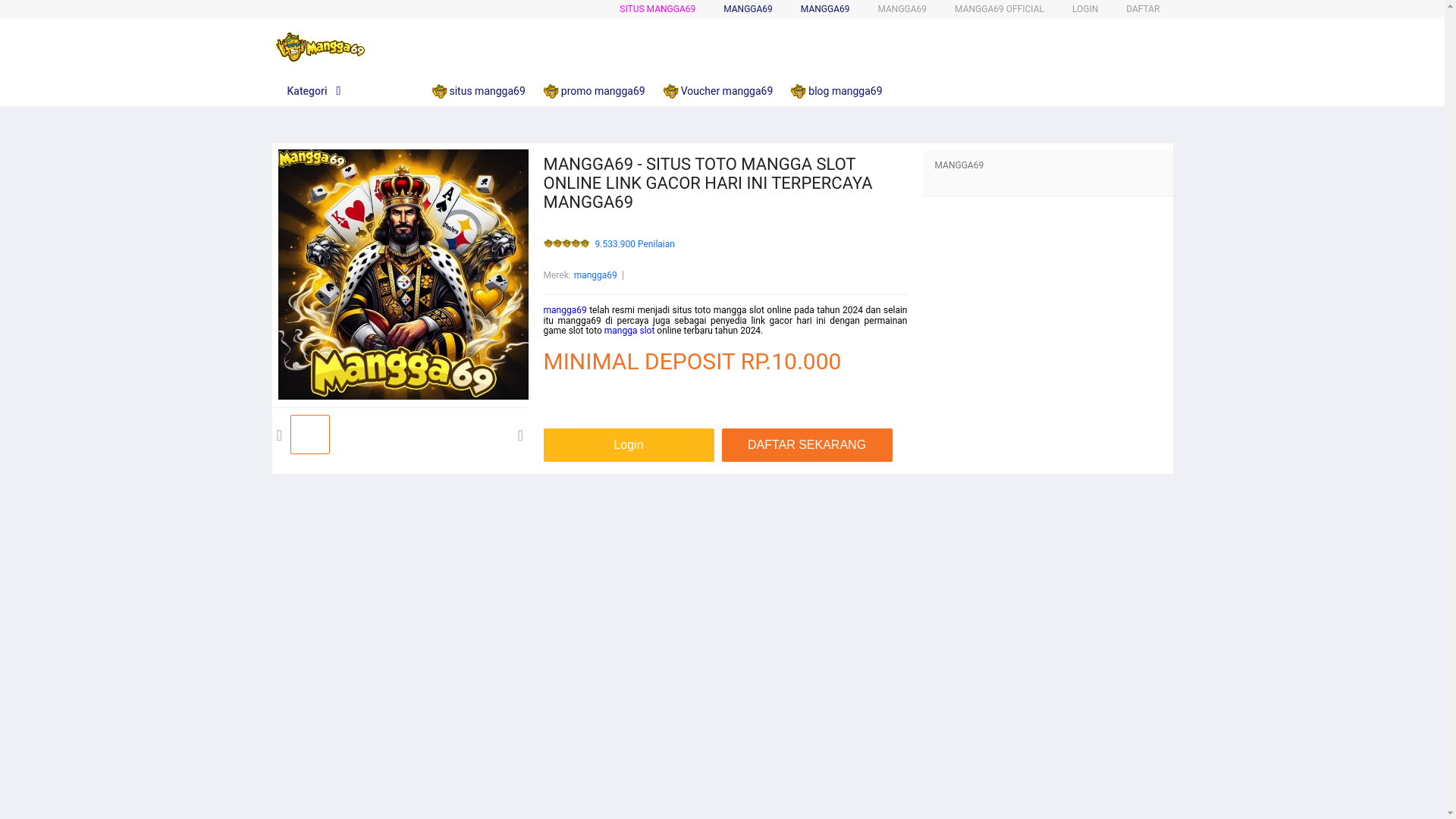 website screenshot of https://scorelivemangga69.xyz/