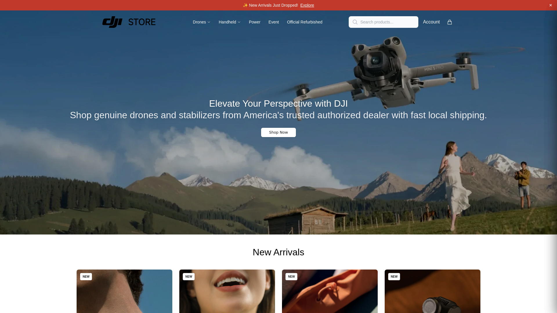 website screenshot of https://djistoreusglobal.shop/