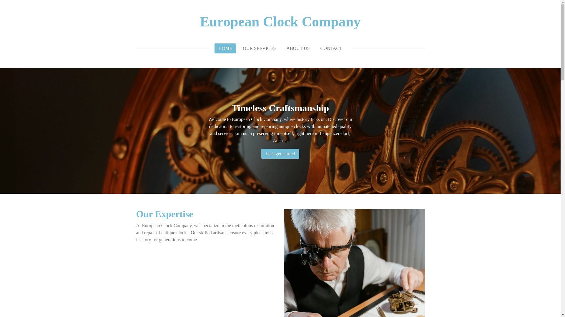 website screenshot of https://europeanclockcompany.com/