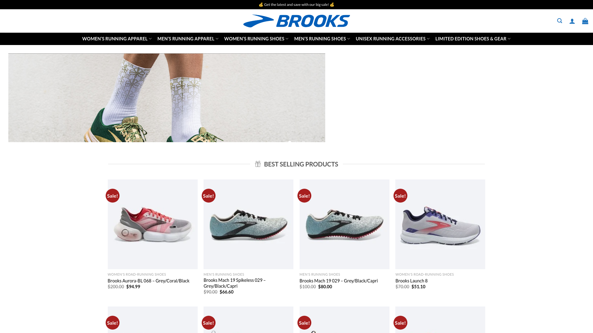 website screenshot of http://www.runningapparel-saleshop.com/