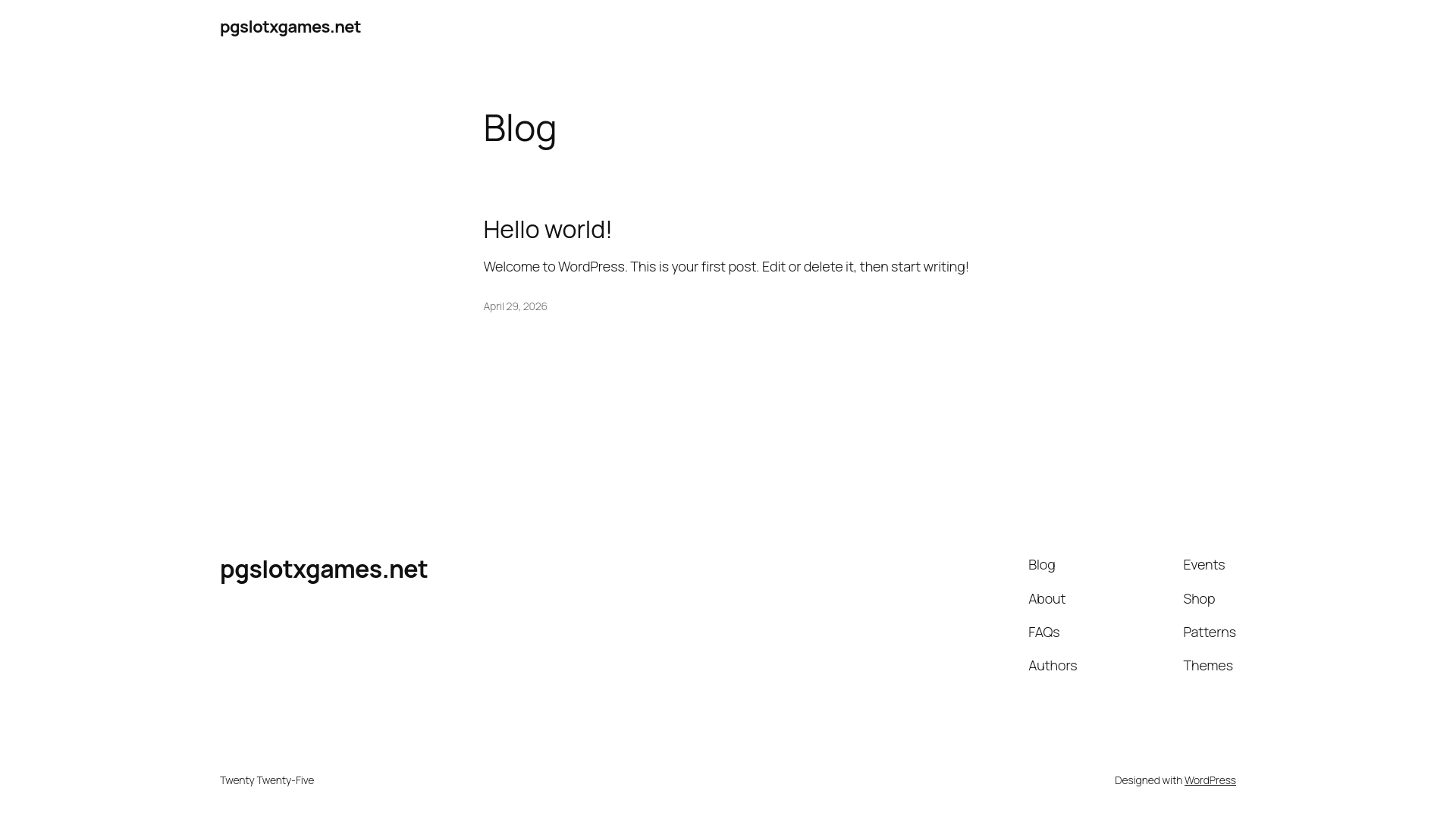 website screenshot of https://pgslotxgames.net/