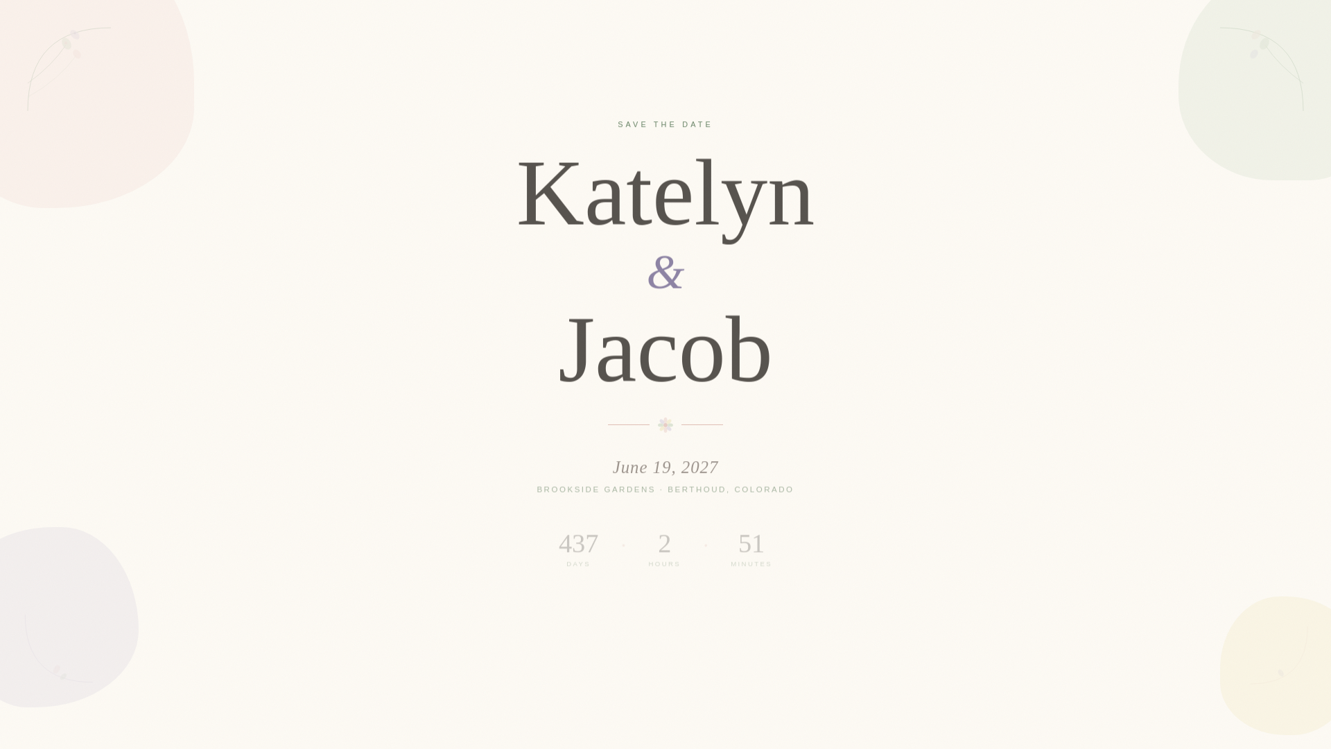 website screenshot of https://kateyandjacob.com/
