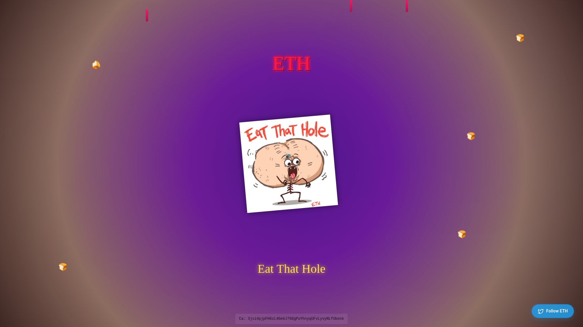 website screenshot of https://eatthathole.fun/
