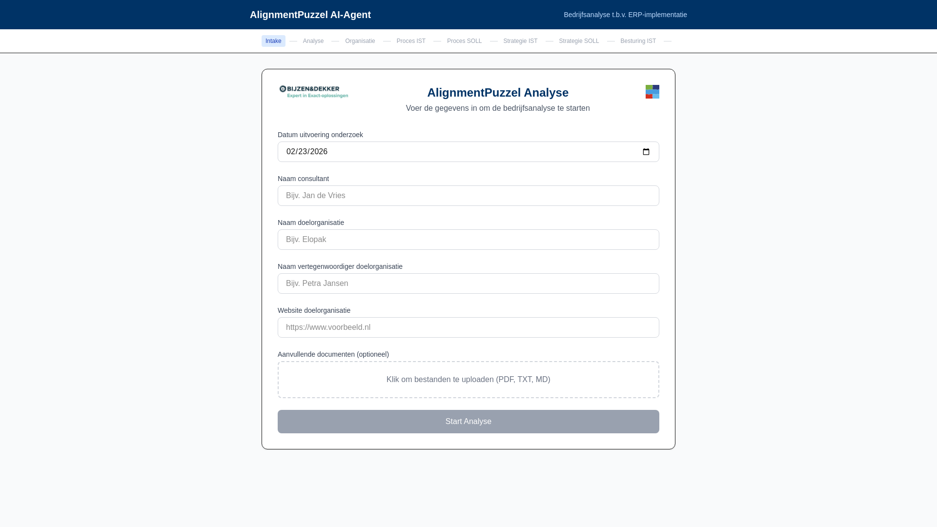 website screenshot of https://alignmentbijzendekker.nl/