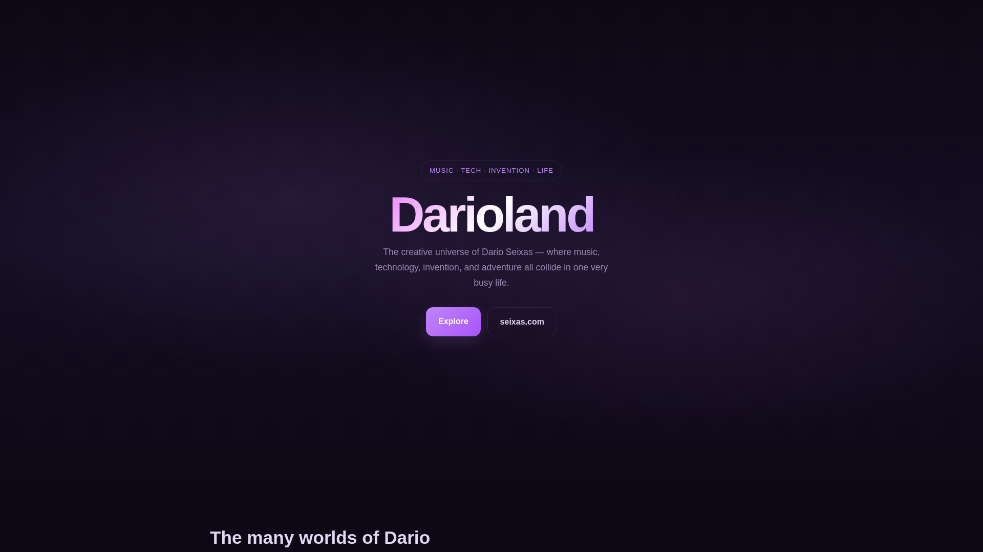 website screenshot of https://darioland.pages.dev/
