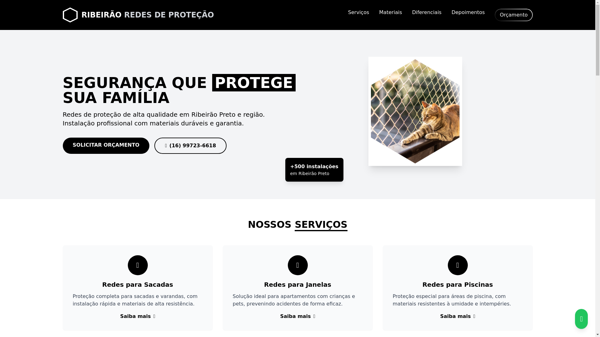 website screenshot of https://ribeiraoredesdeprotecao.pages.dev/