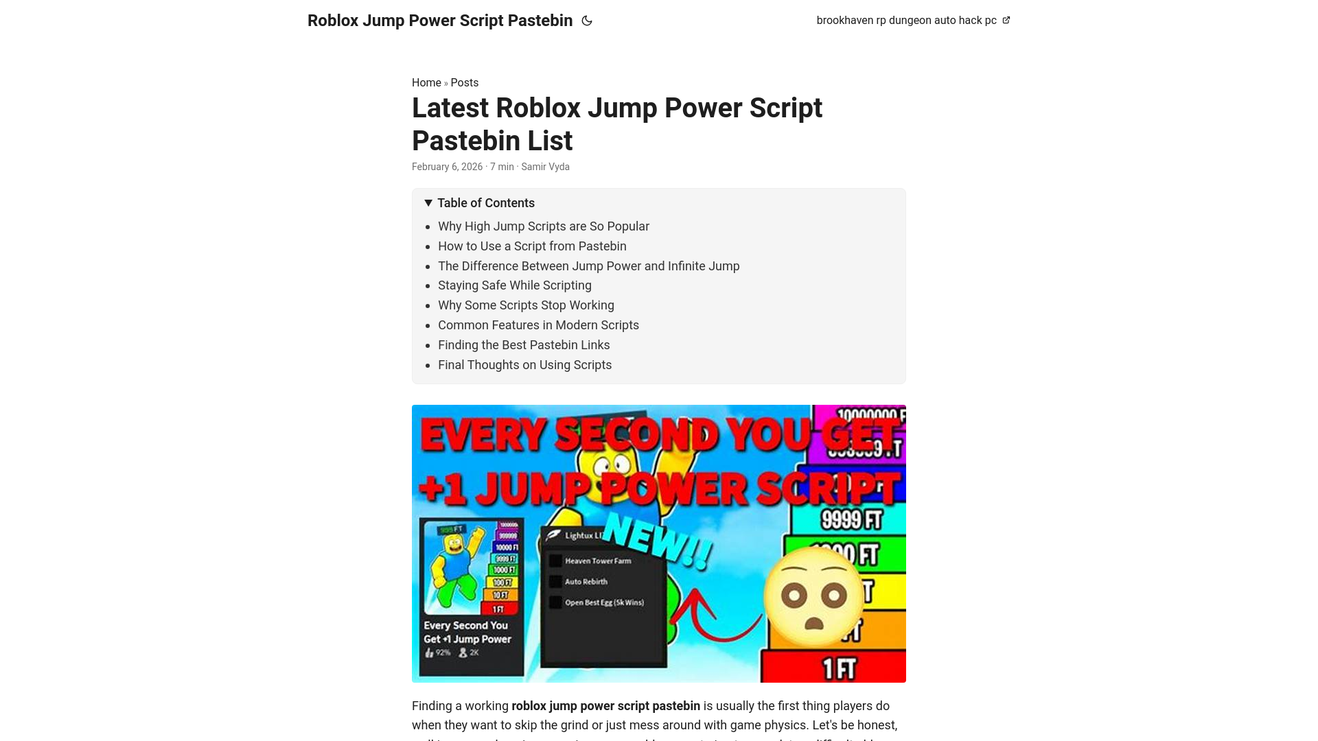 website screenshot of https://roblox-jump-power-script-pastebin.pages.dev/