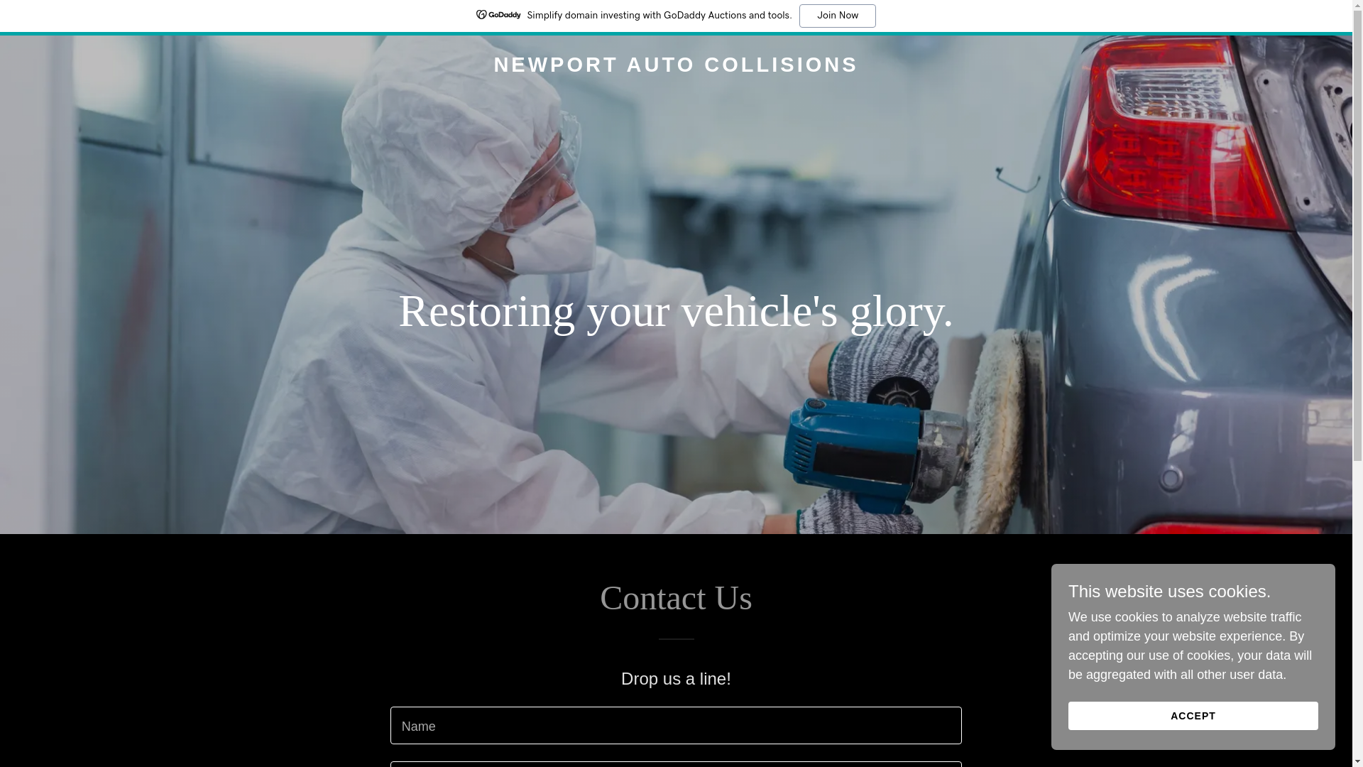 website screenshot of https://newportautocollisions.com/