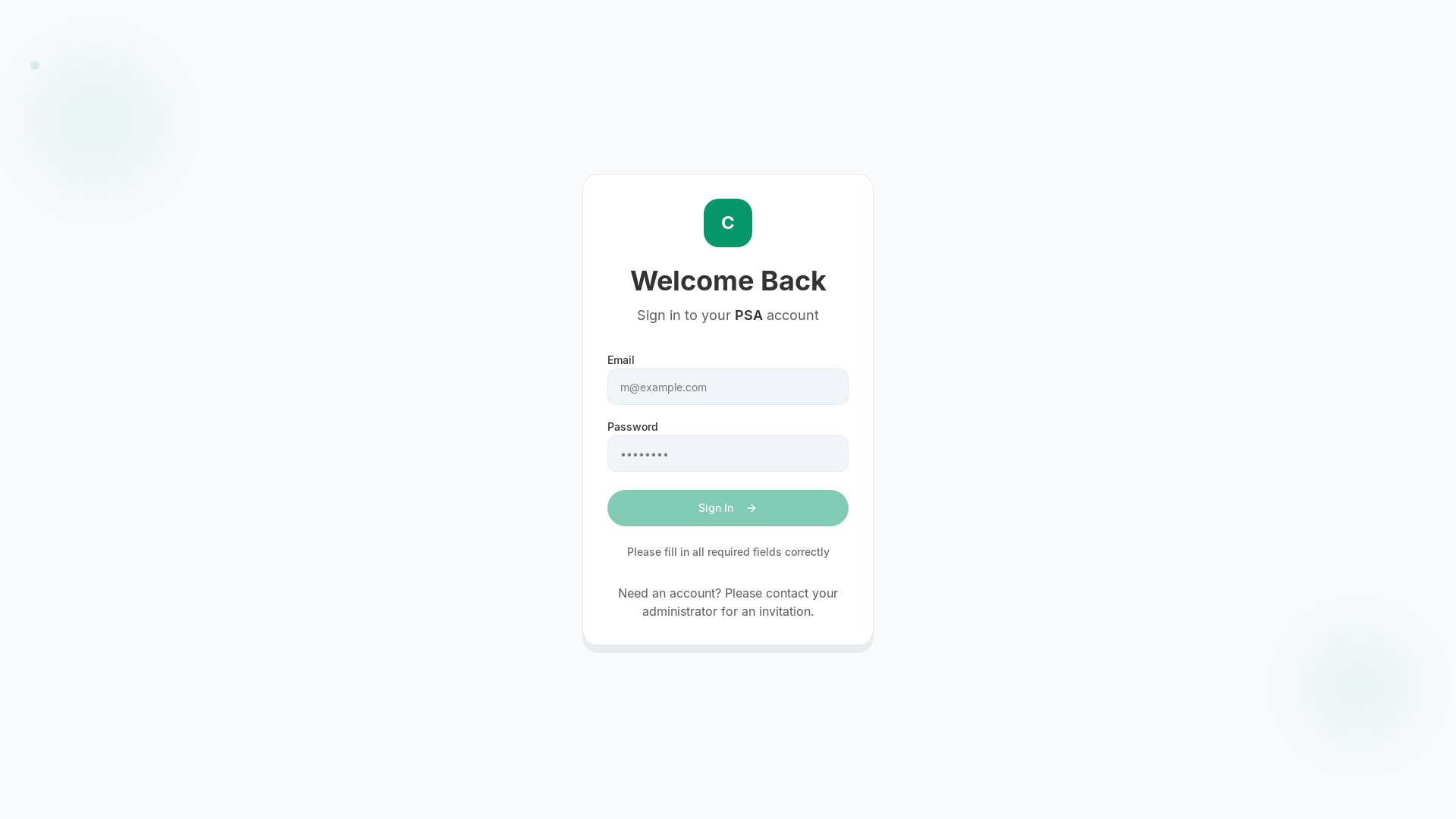 website screenshot of https://psaapp.online/