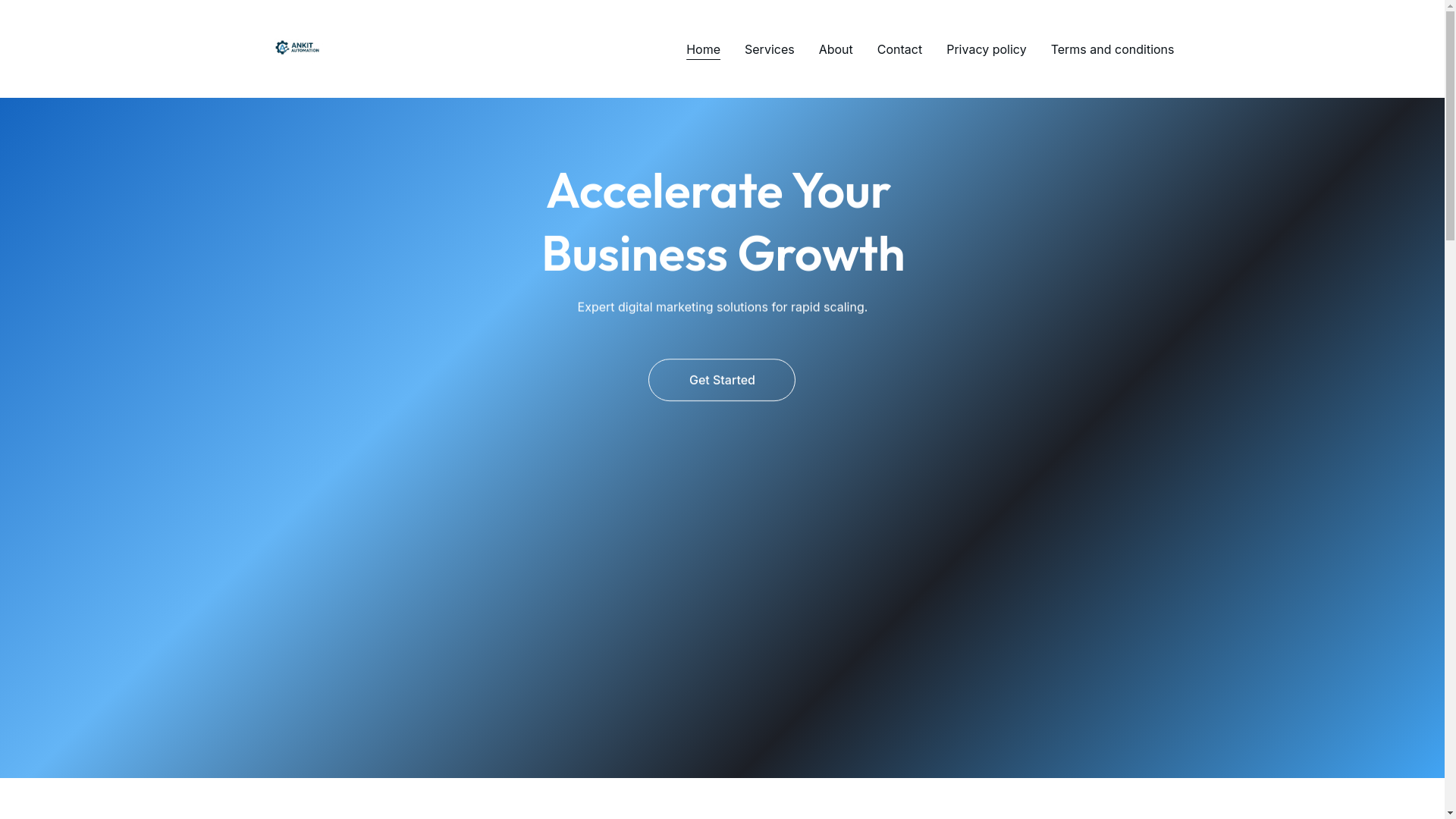 website screenshot of https://ankitautomations.online/
