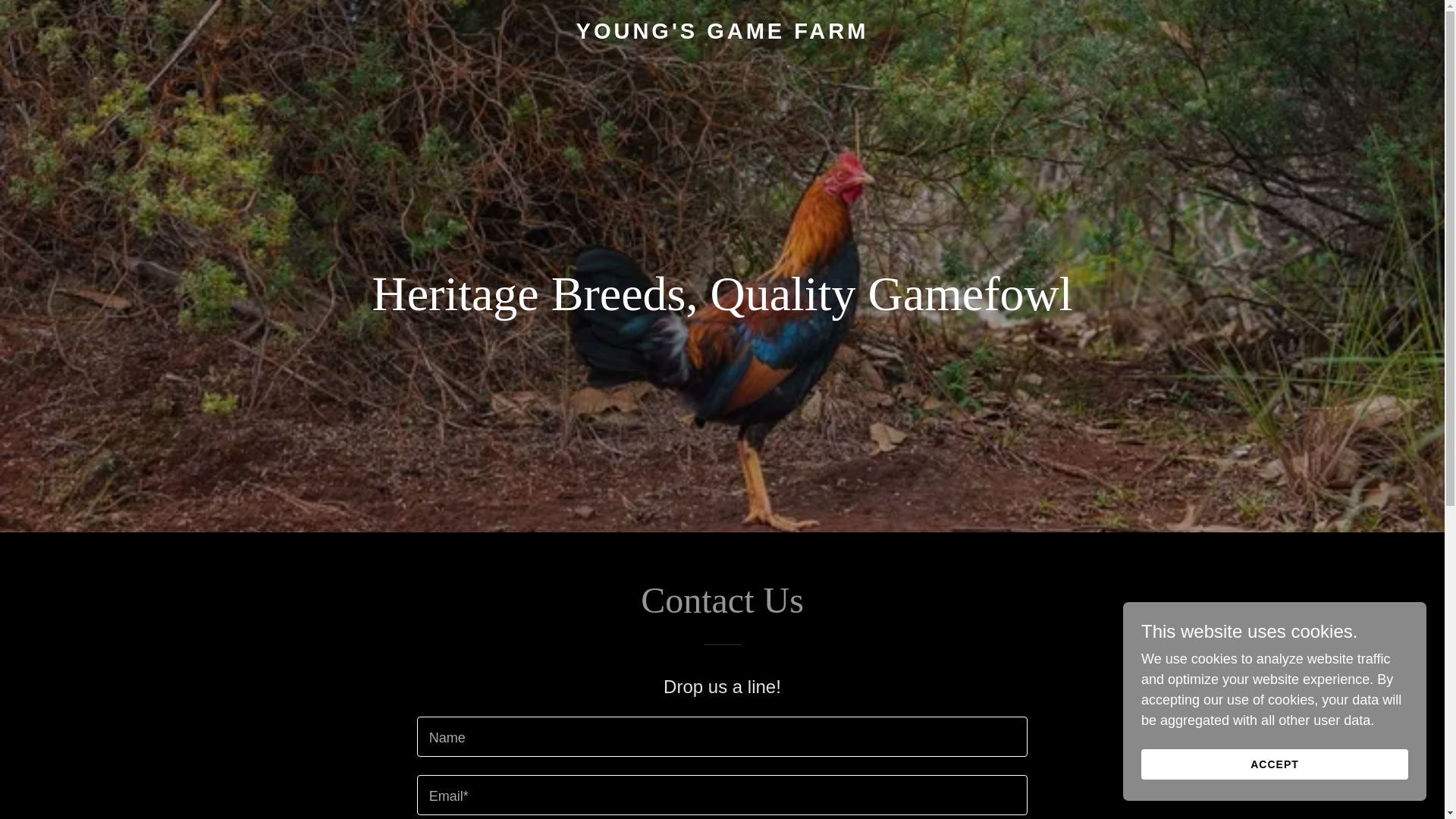 website screenshot of https://youngsgamefarm.com/