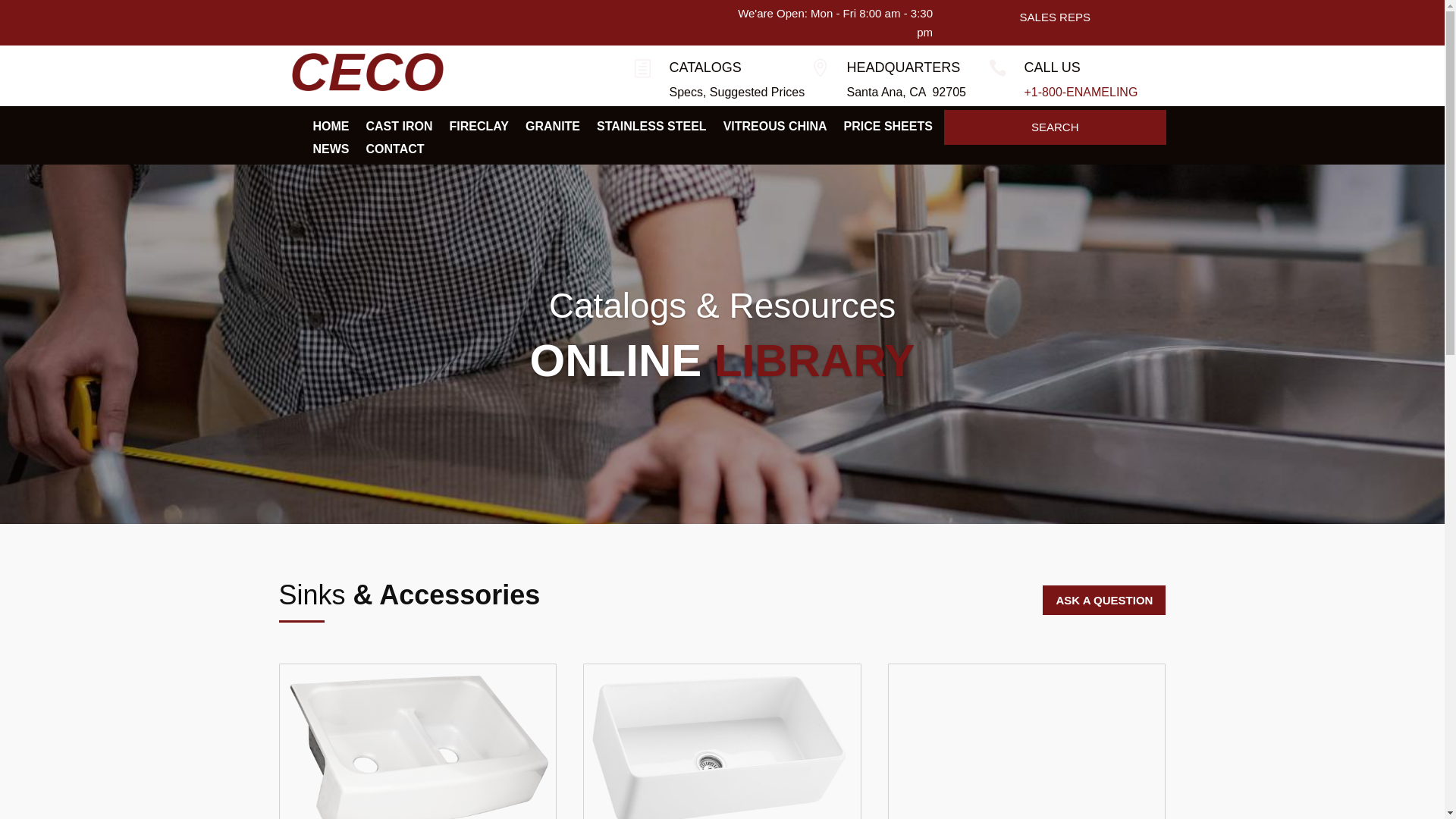 website screenshot of https://cecocatalog.com/