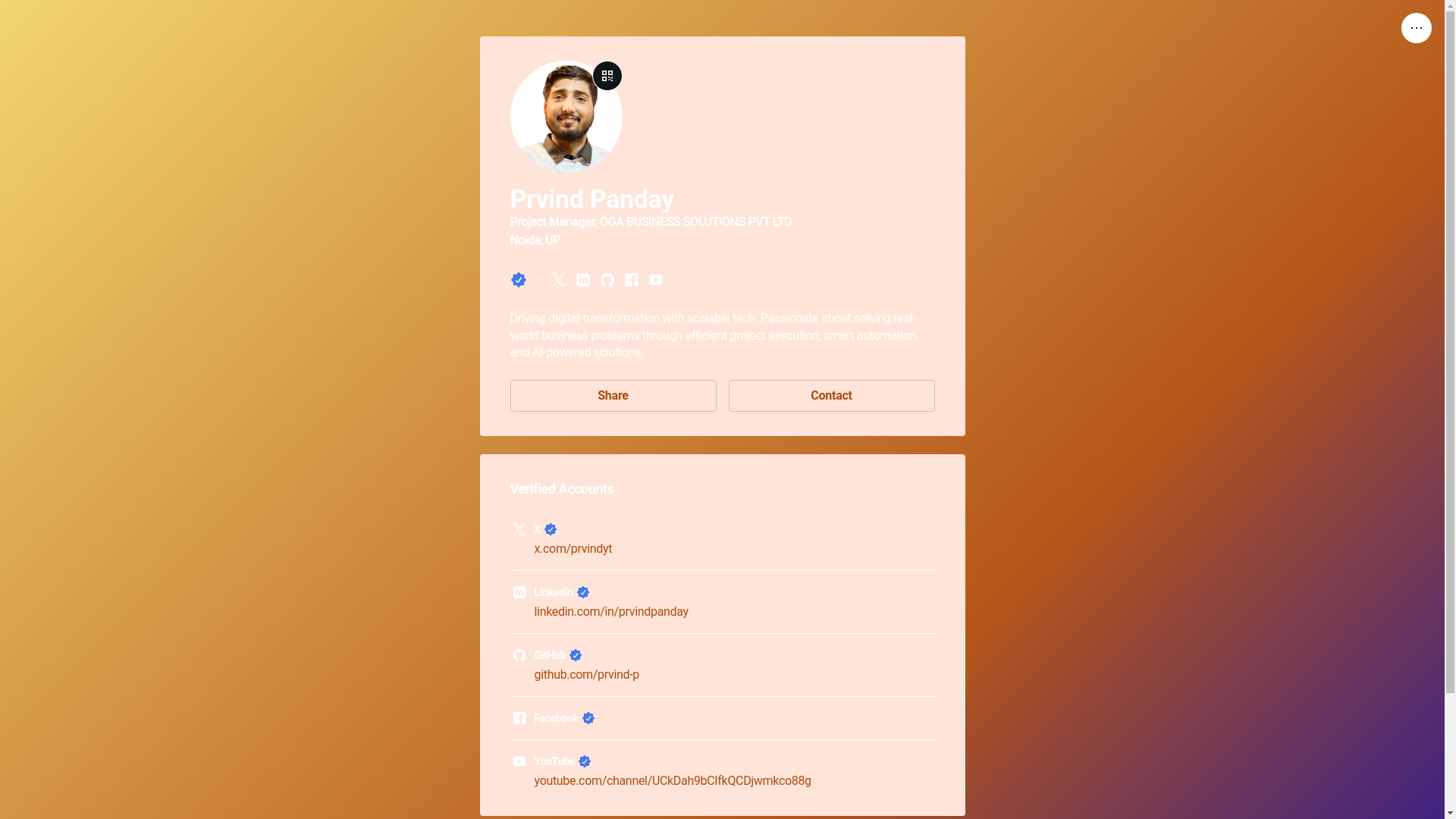 website screenshot of https://prvindpanday.info/
