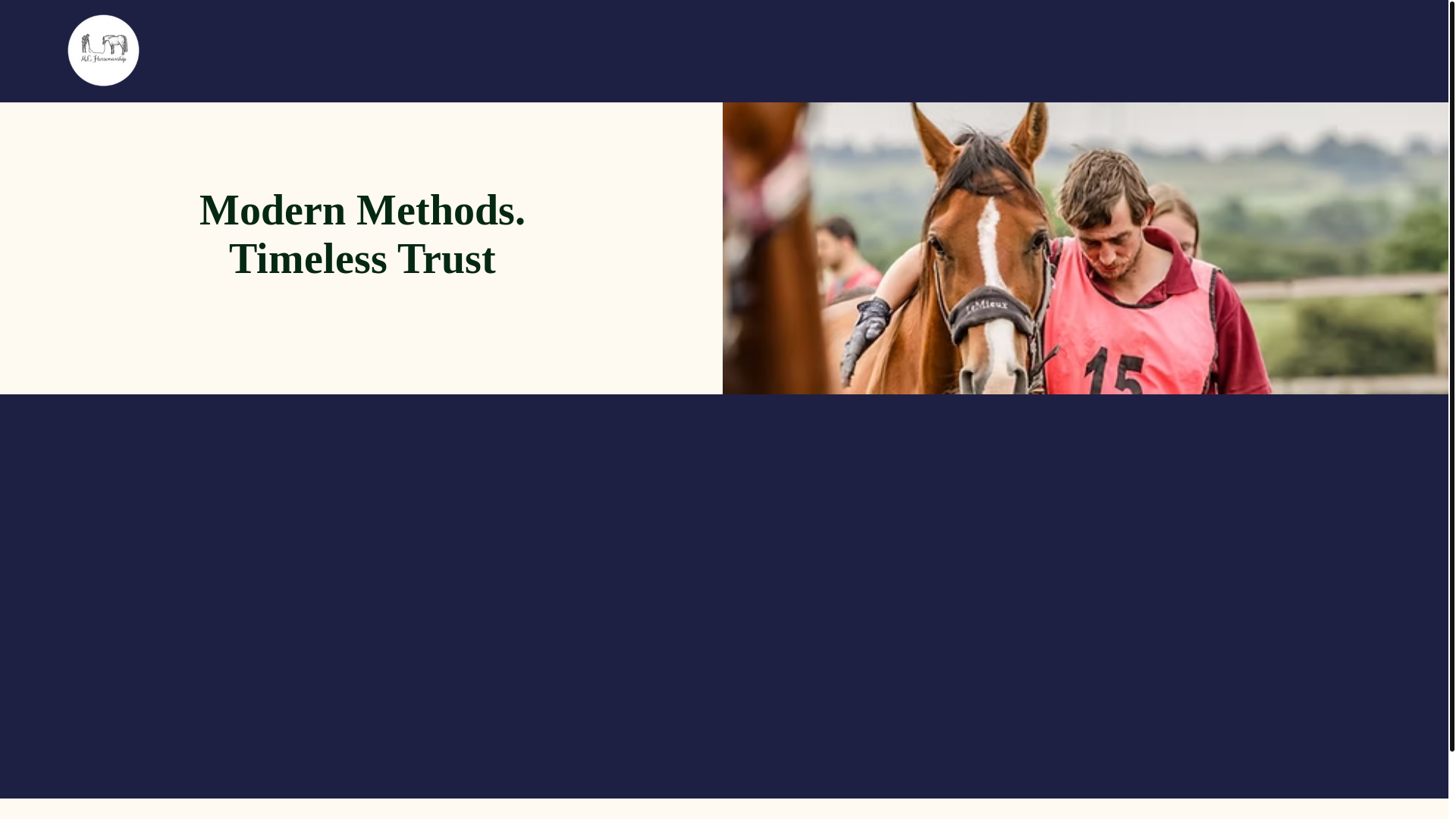 website screenshot of https://mlhorsemanship.co.uk/