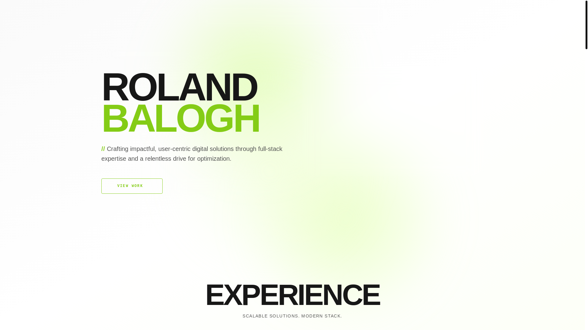 website screenshot of https://rolandbalogh.dev/