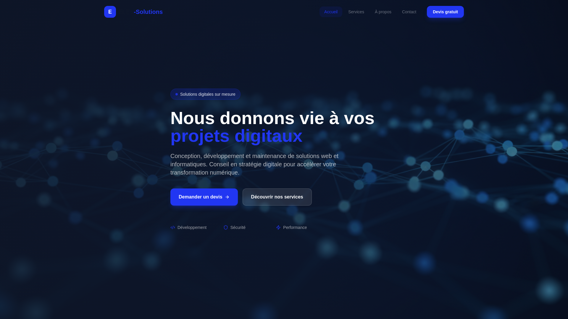 website screenshot of https://eles-solutions.fr/