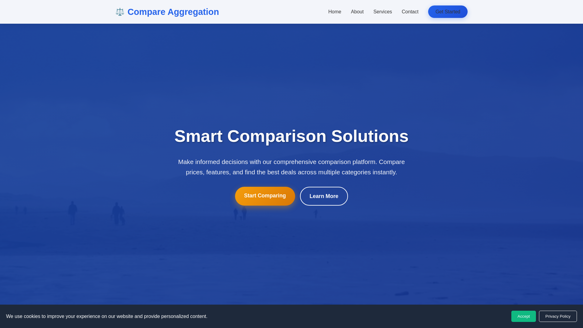 website screenshot of https://compareaggregation.shop/