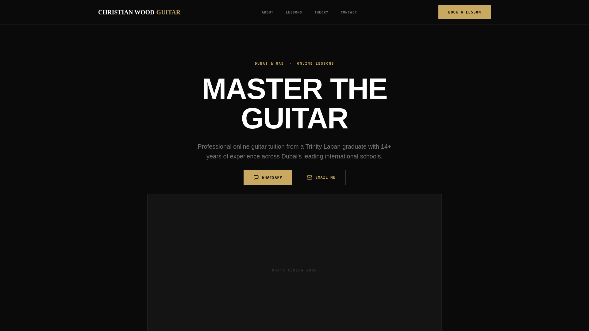 website screenshot of https://christianwoodguitar.pages.dev/