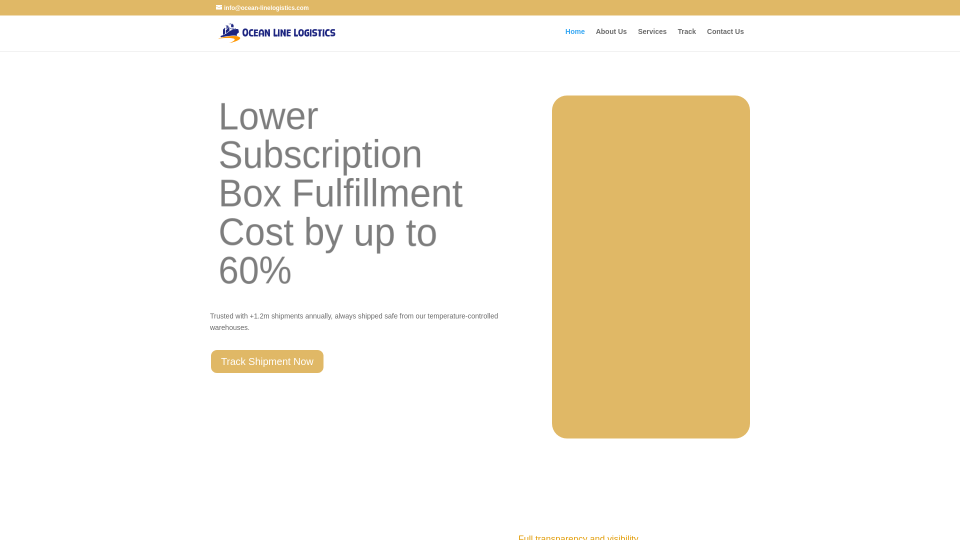 website screenshot of https://ocean-linelogistics.com