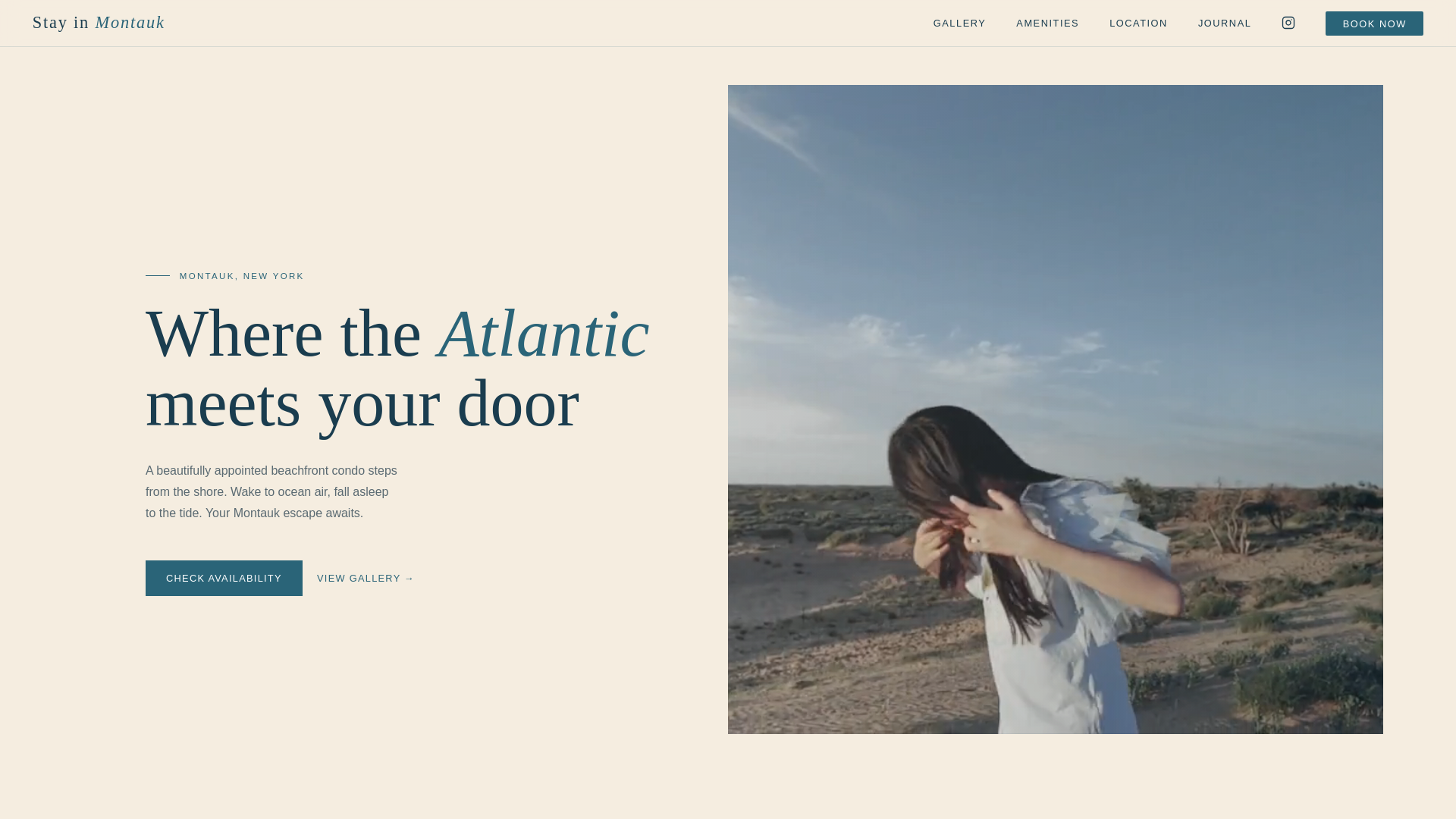 website screenshot of https://stayinmontauk.com/