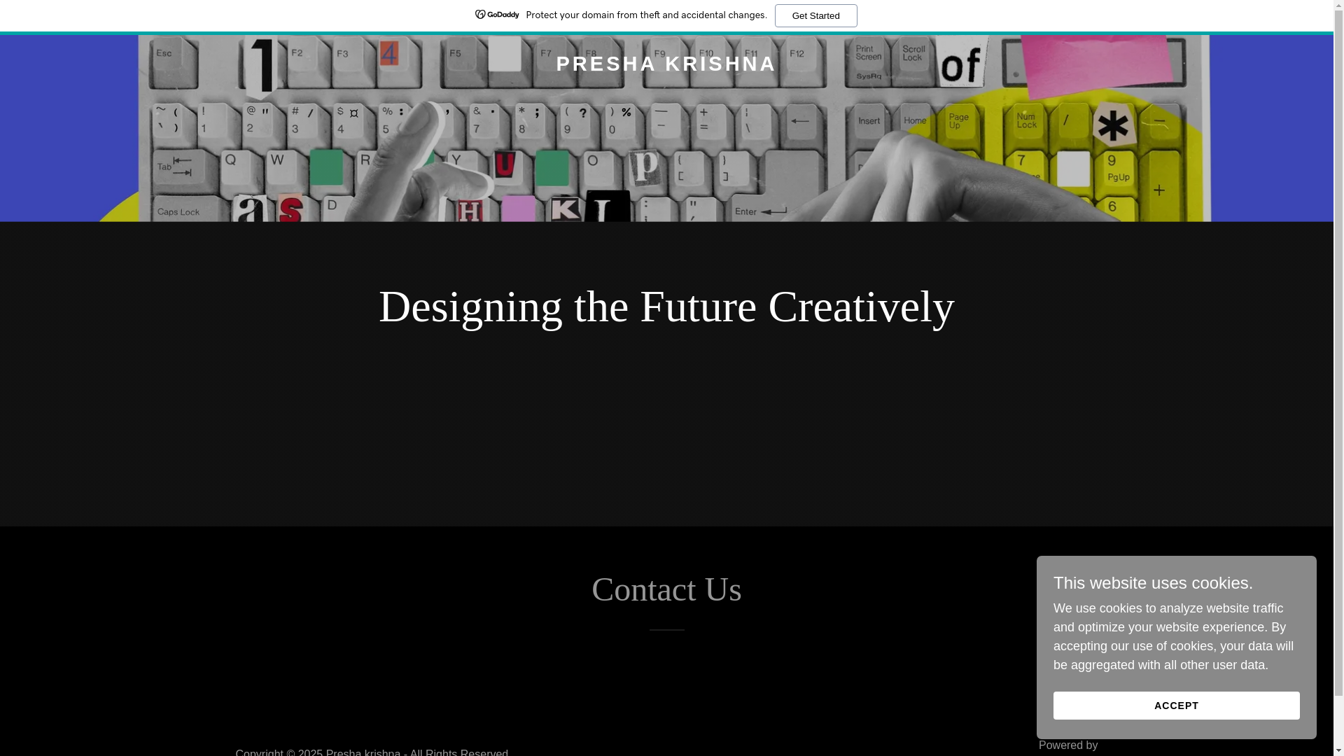 website screenshot of https://preshakrishna.com/