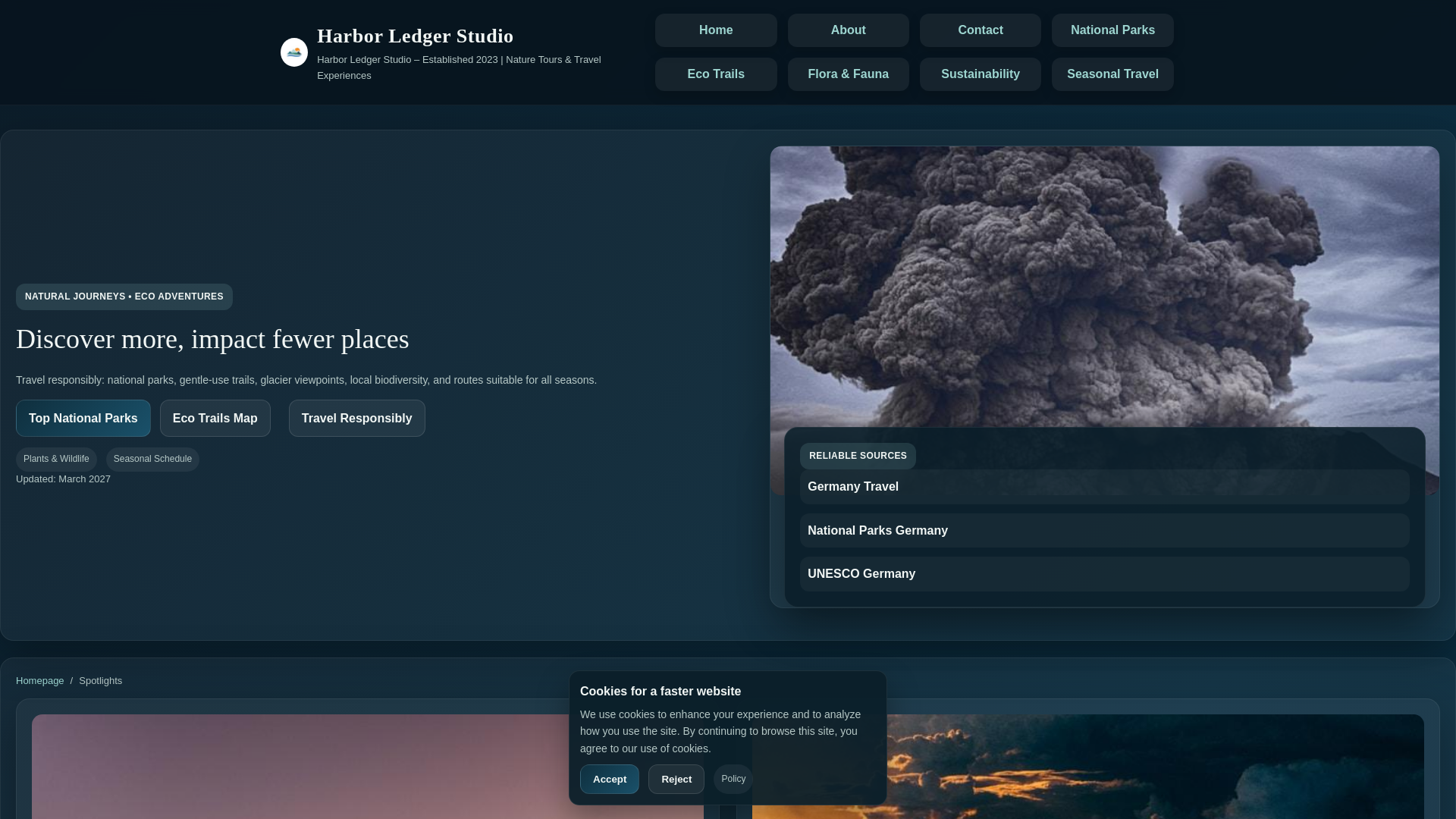 website screenshot of https://harborledgerstudio.biz