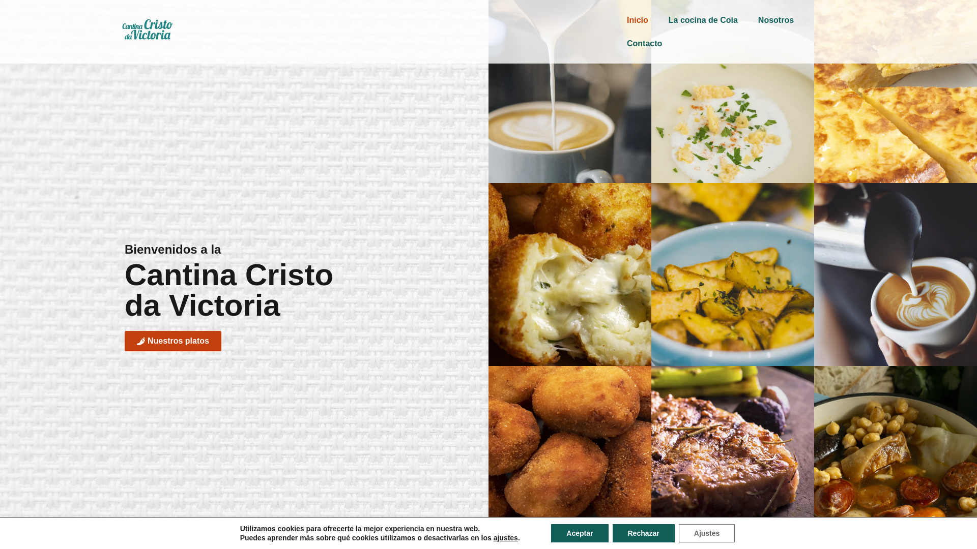 website screenshot of https://cantinadocristo.com