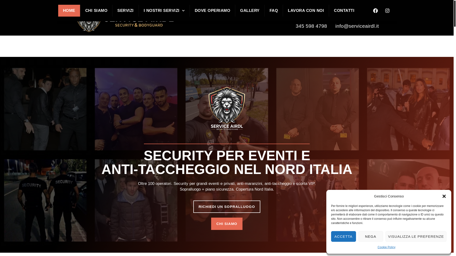 website screenshot of https://serviceairdl.it/