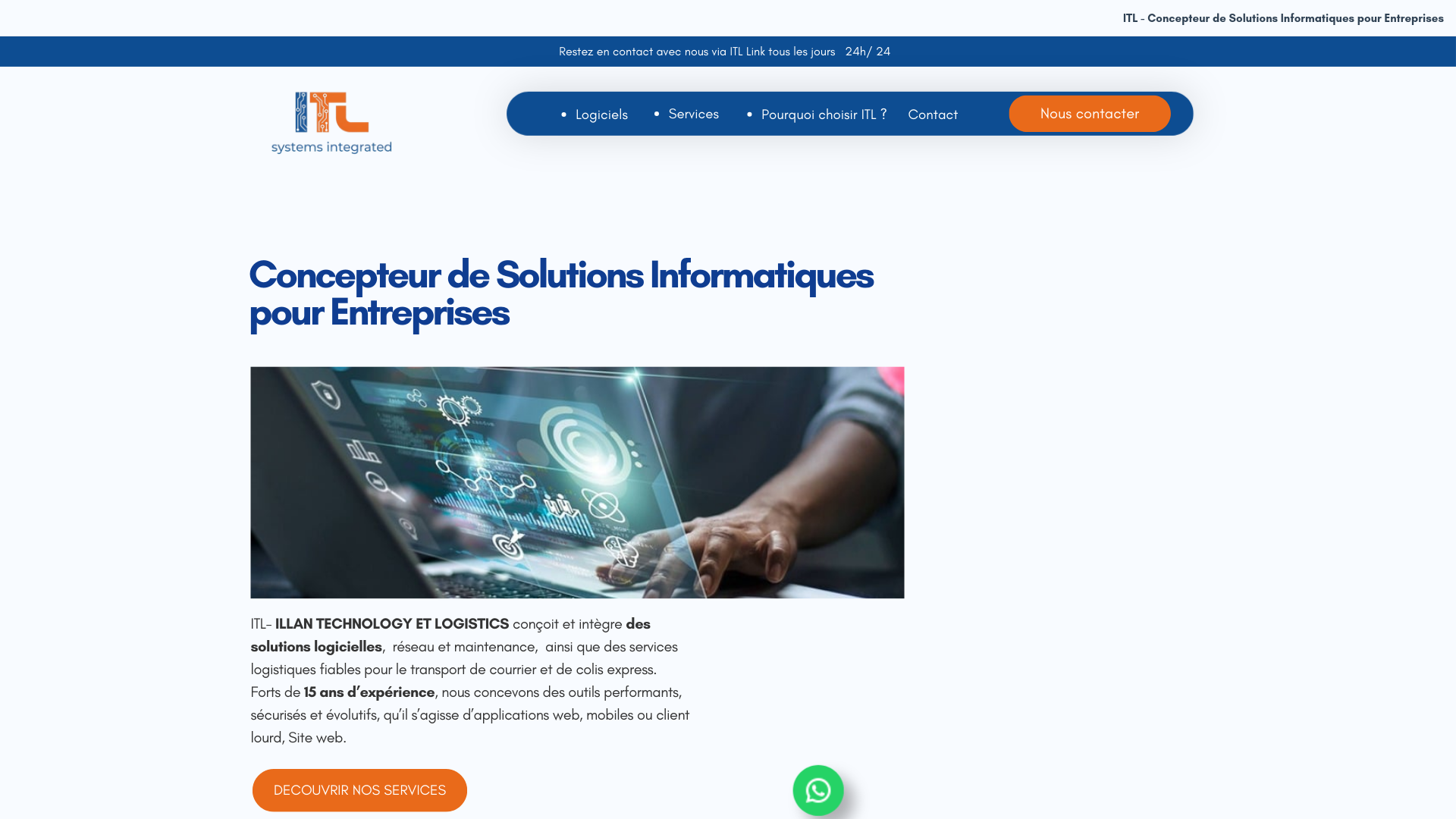 website screenshot of https://illan-technology.com