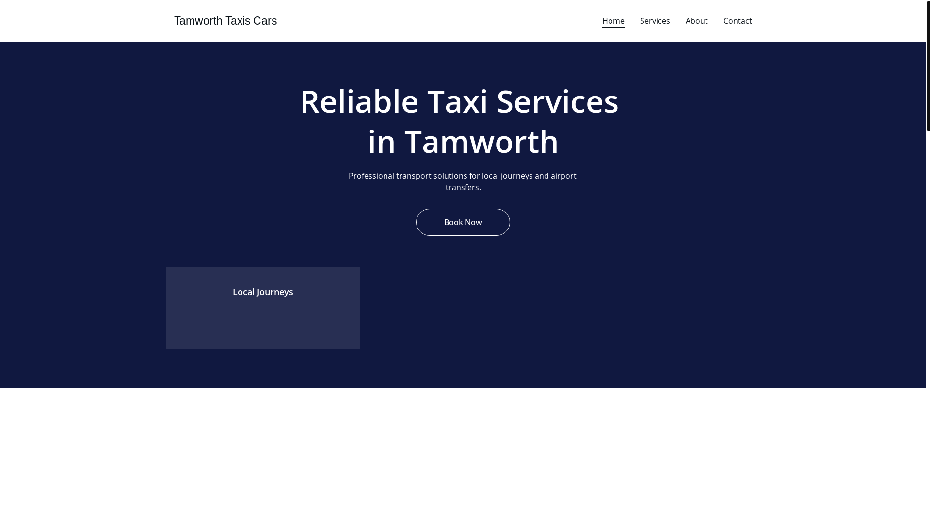 website screenshot of https://tamworthtaxicars.site/
