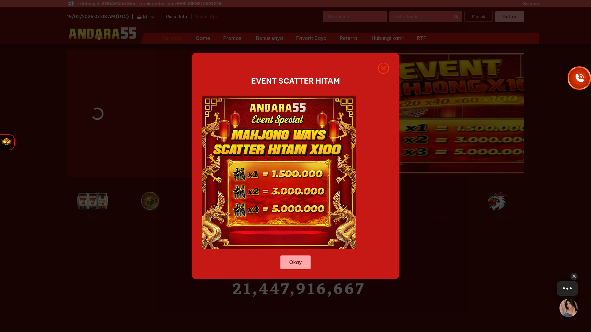 website screenshot of https://andara55pasticuan.com/