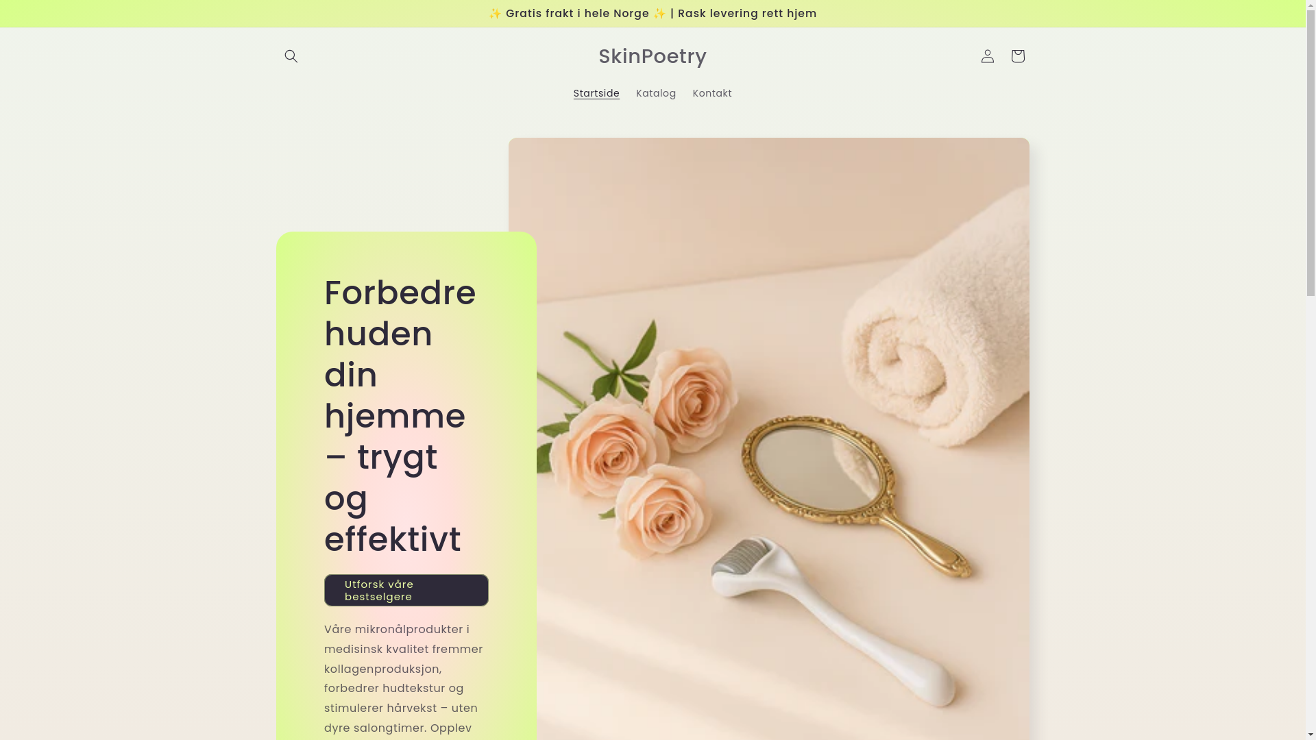 website screenshot of https://skinpoetrybeauty.com/