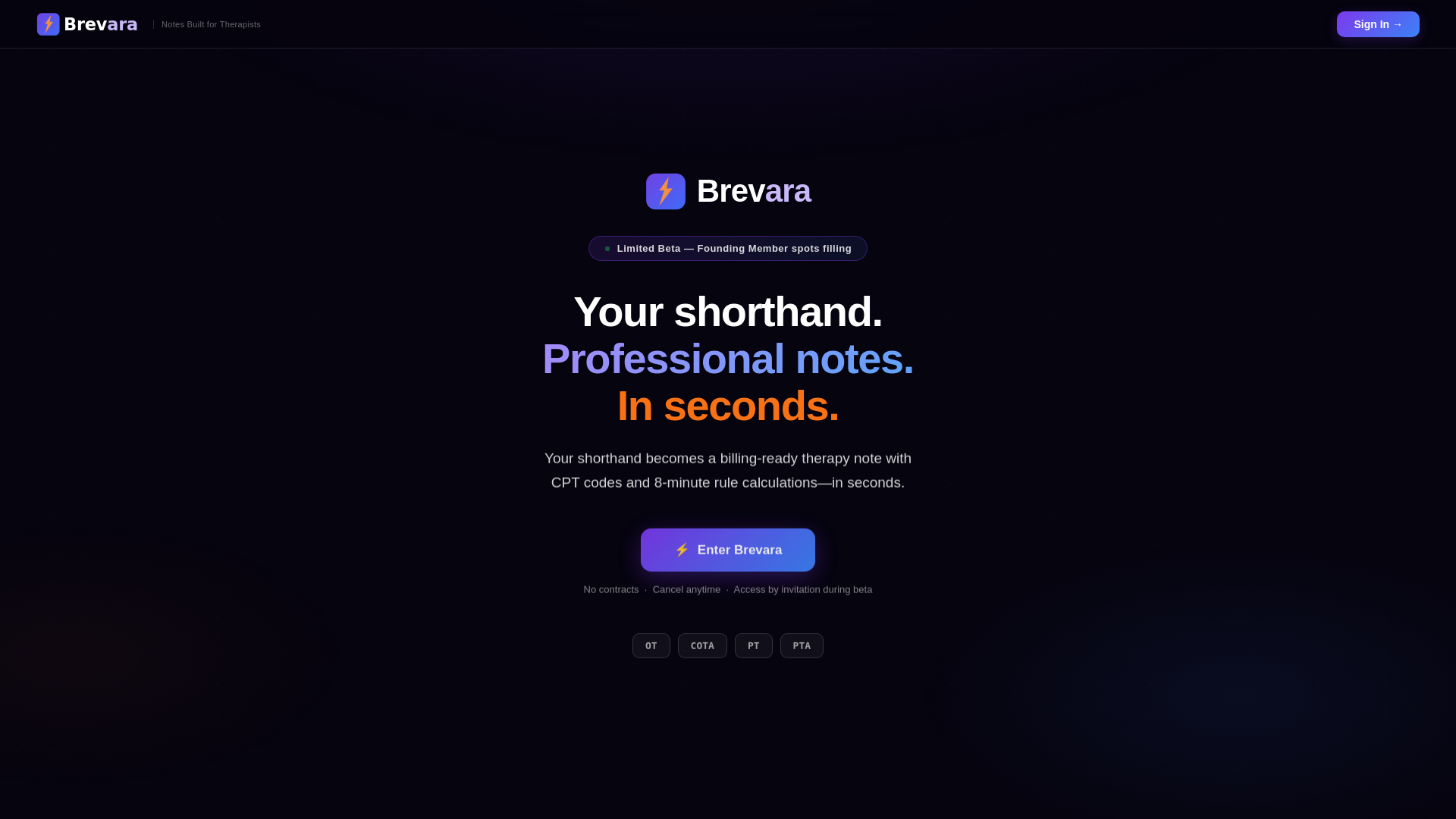 website screenshot of https://brevara.ai/