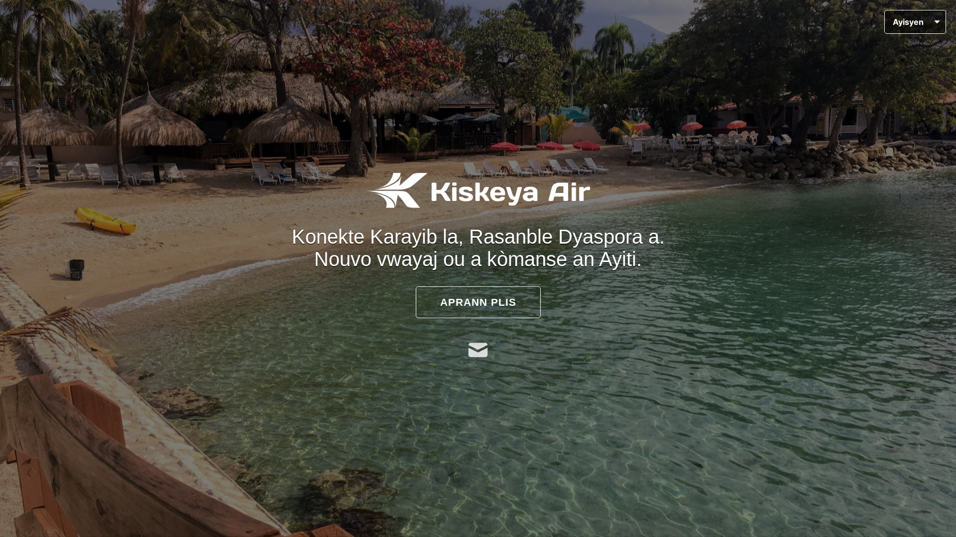 website screenshot of https://kiskeya-air.com/