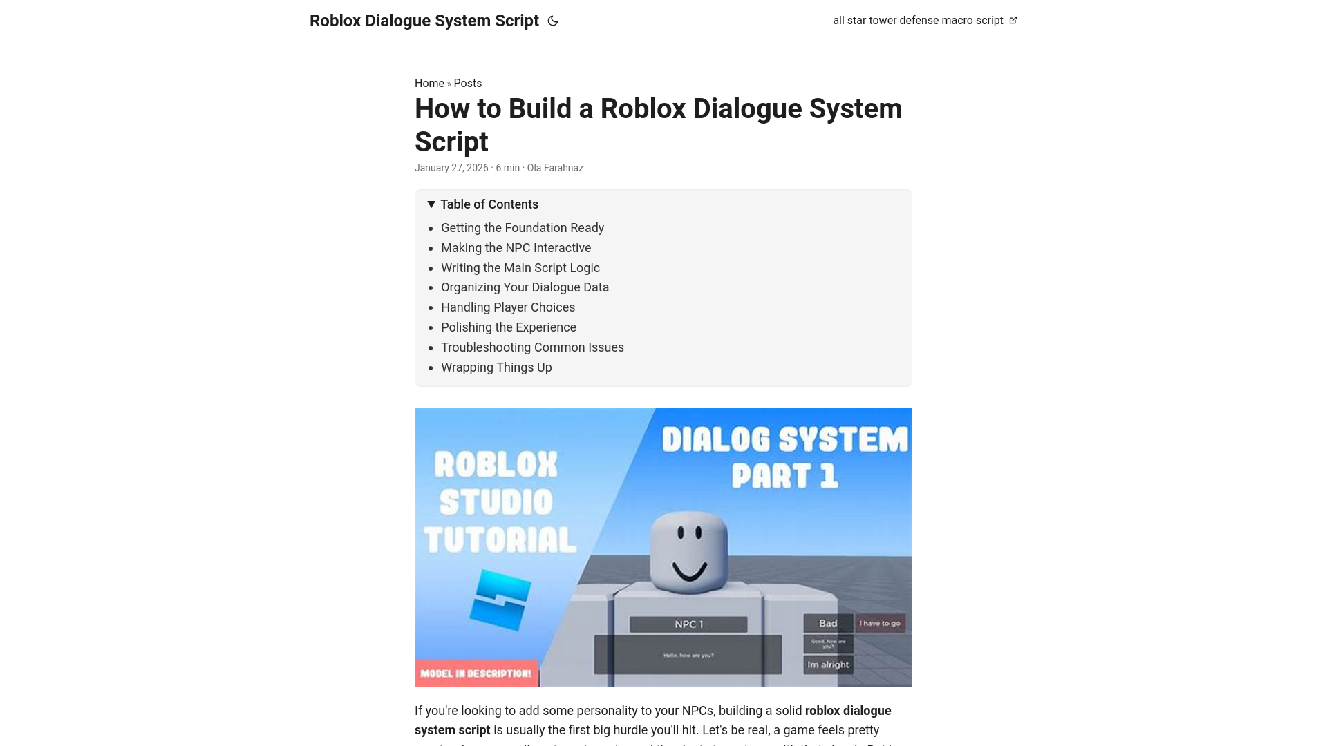website screenshot of https://roblox-dialogue-system-script.pages.dev/