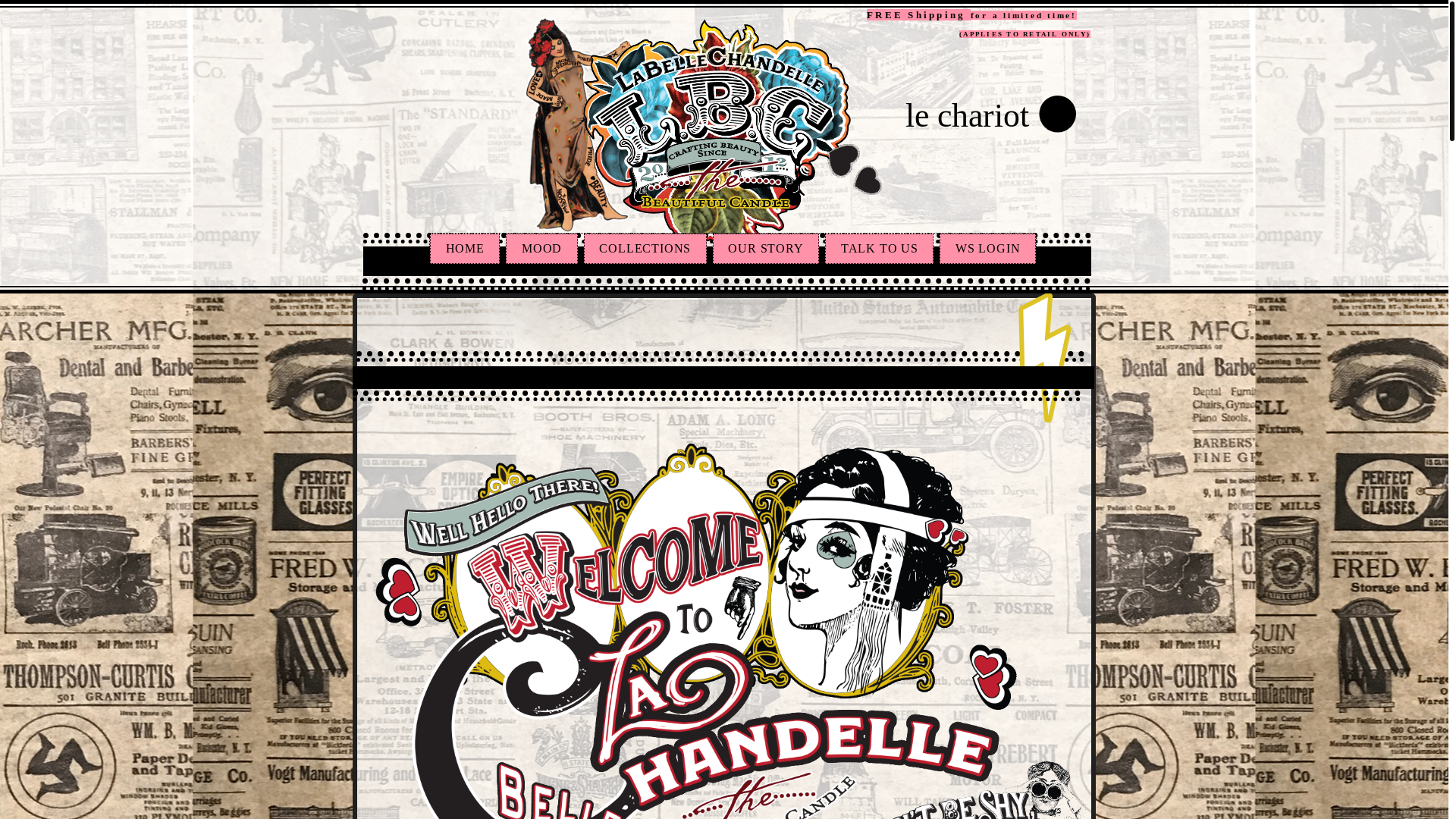 website screenshot of https://labellechandelle.co/