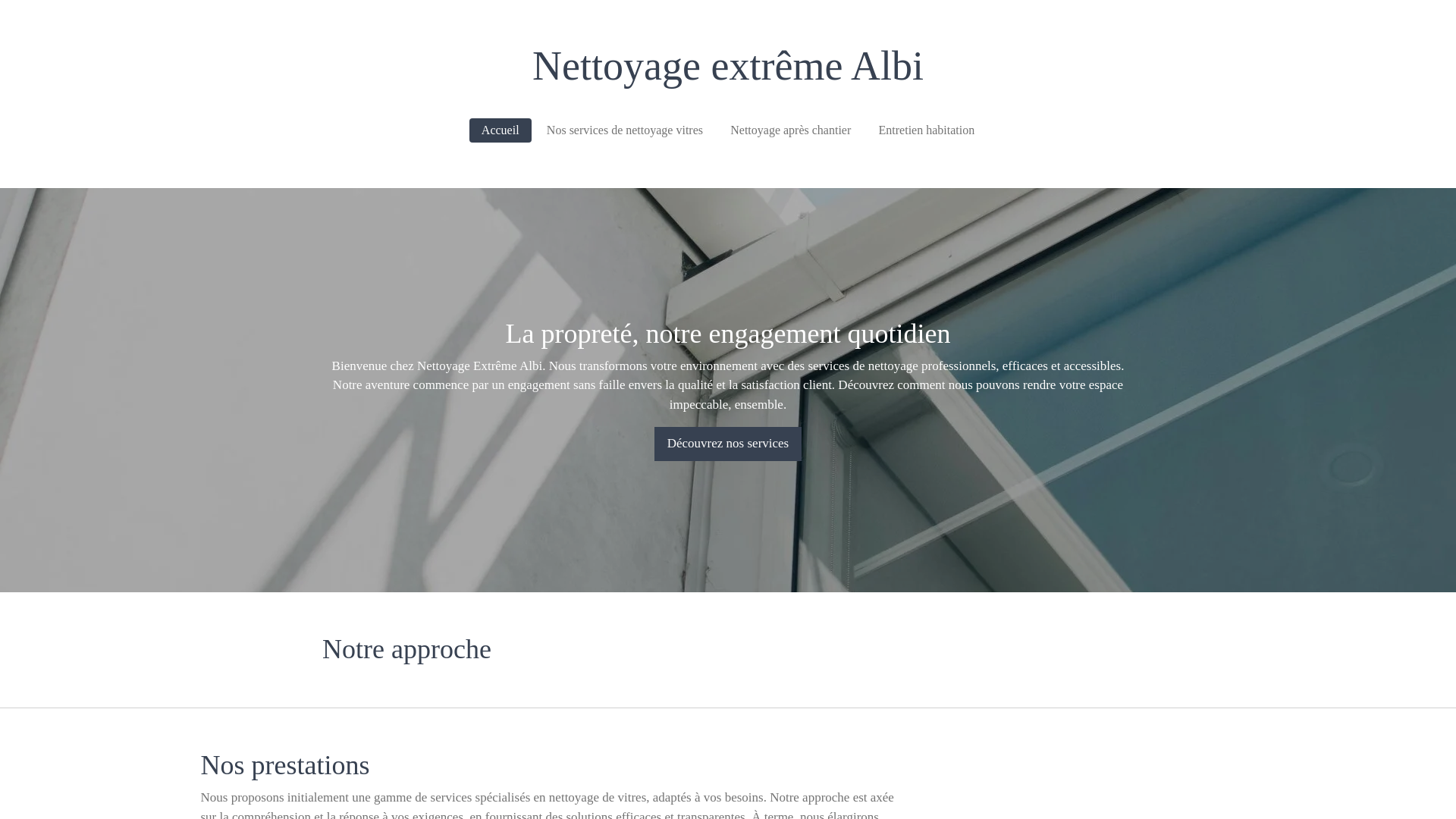 website screenshot of https://nettoyageextremealbi.com