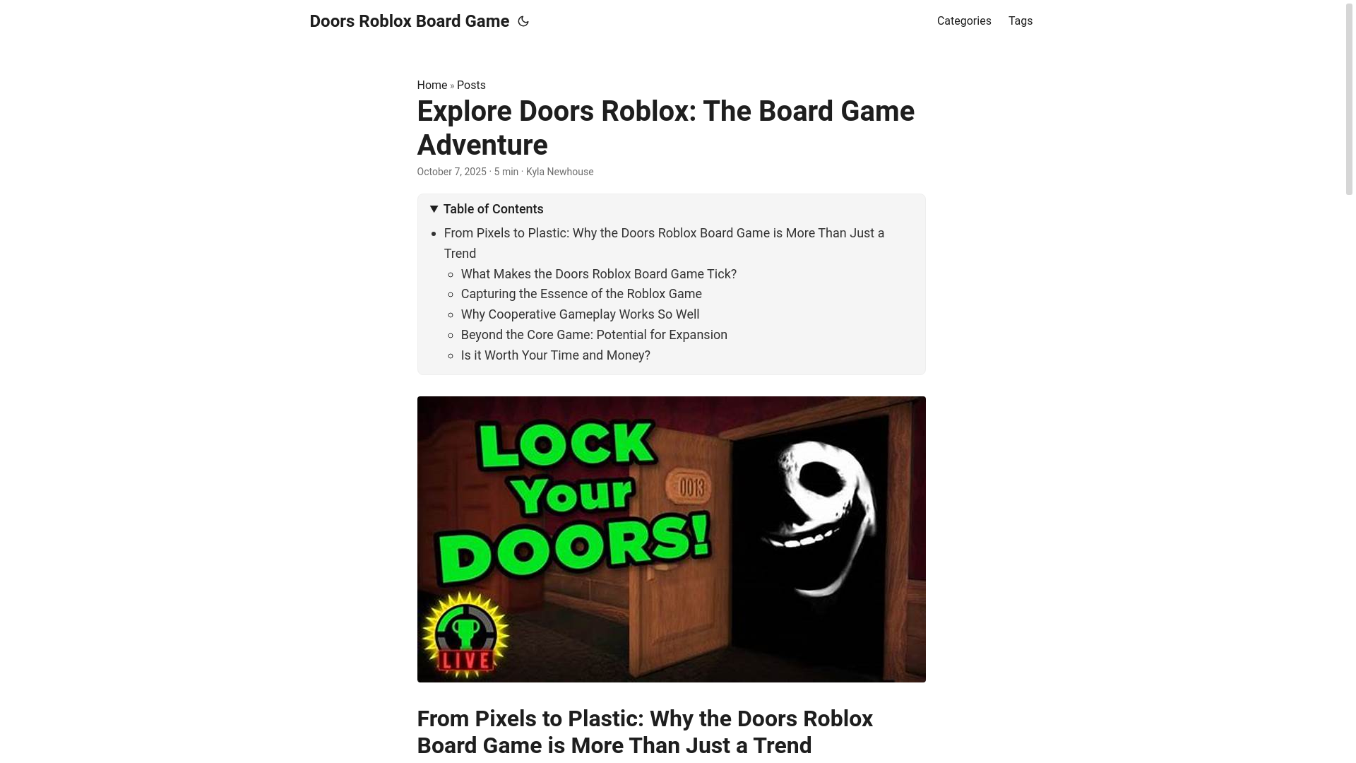website screenshot of https://doors-roblox-board-game.pages.dev/