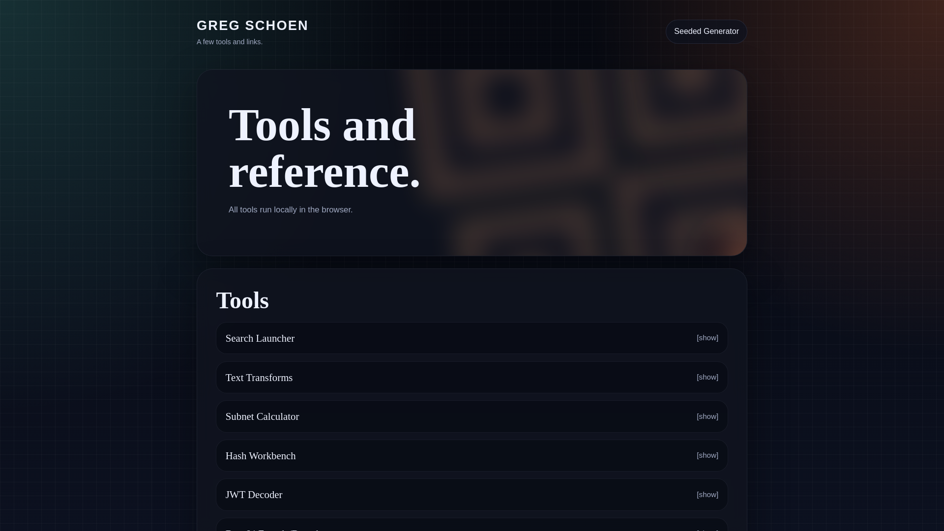 website screenshot of https://gregschoen-com.pages.dev/