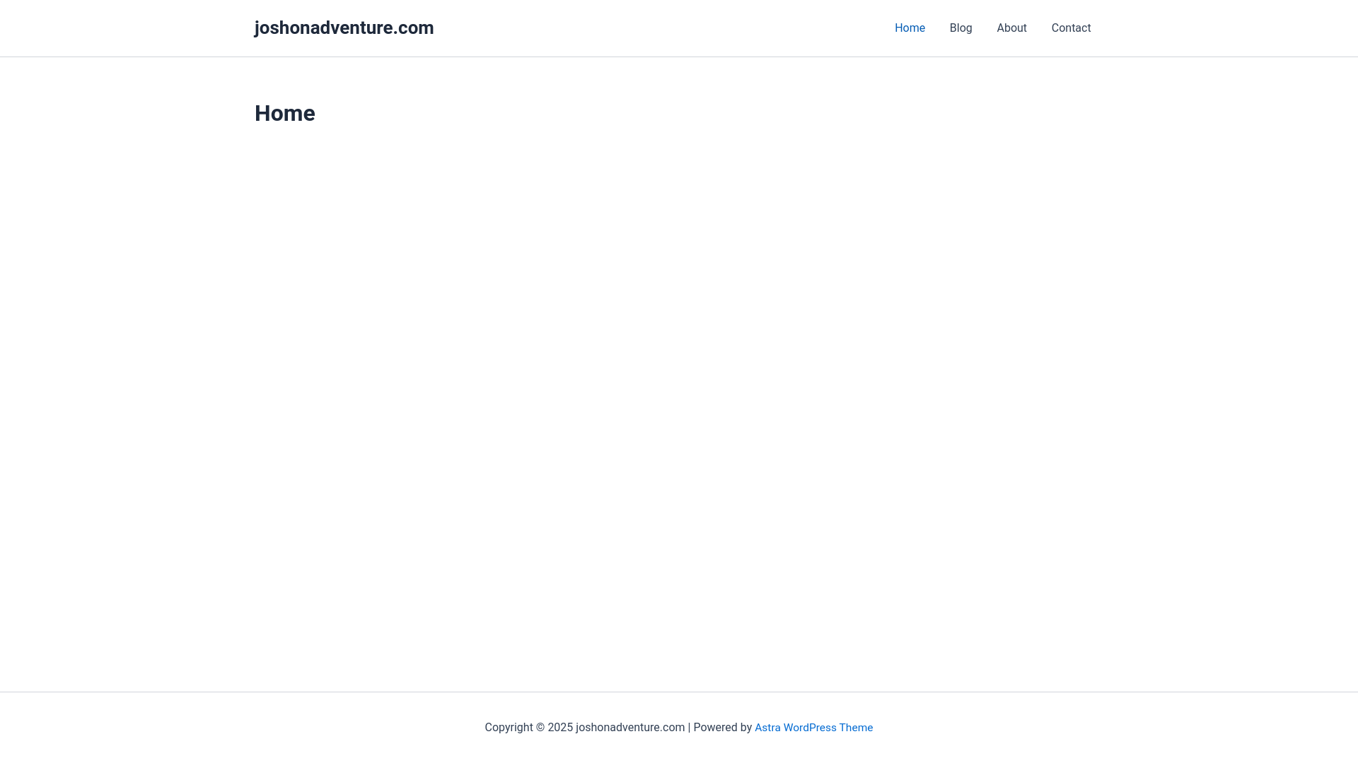 website screenshot of https://joshonadventure.com/