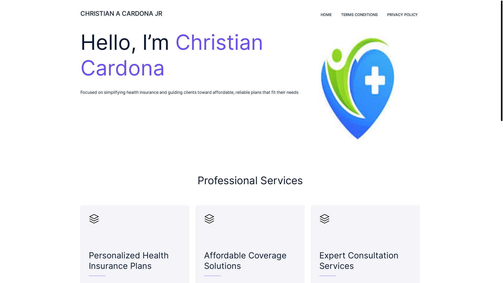 website screenshot of https://cardonahealth.online/