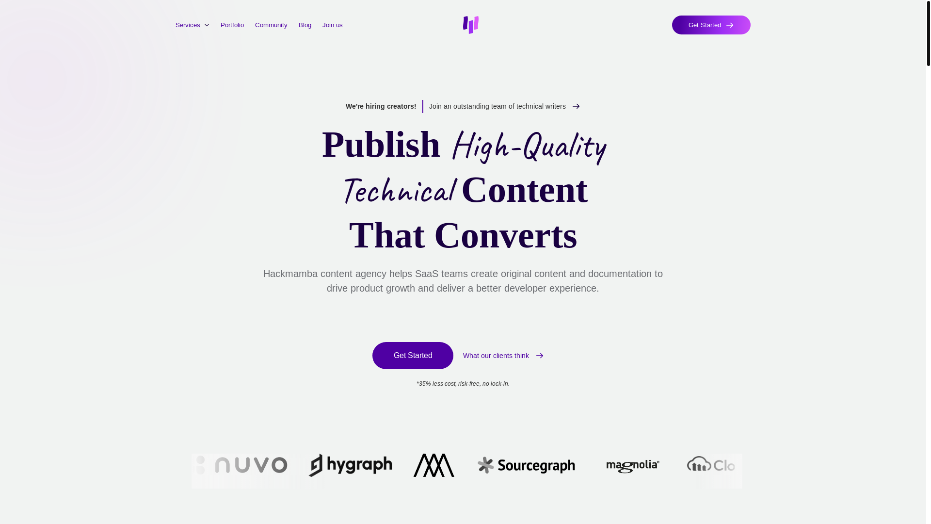 website screenshot of https://devhackmamba.com/