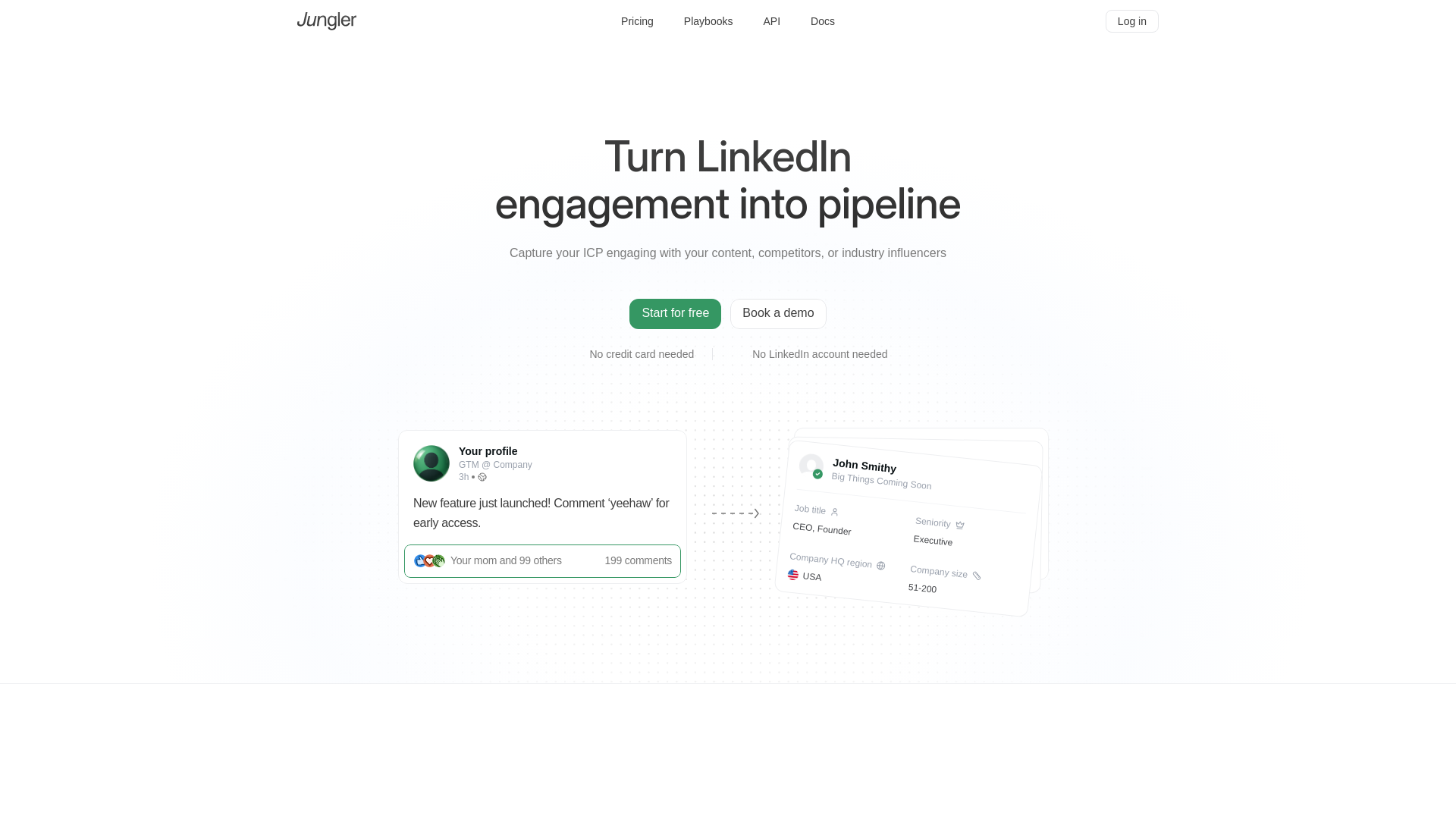 website screenshot of https://junglerlab.com/