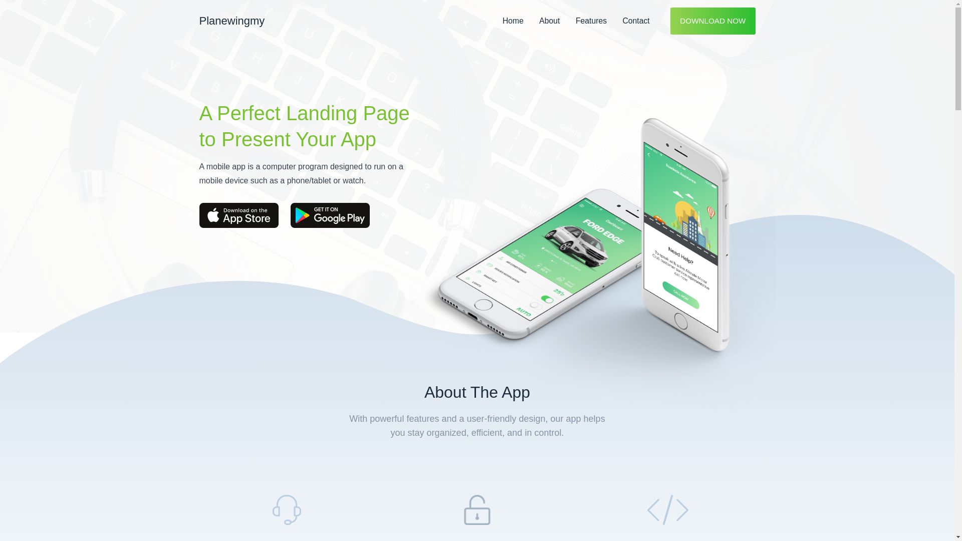 website screenshot of https://planewing.my.id/
