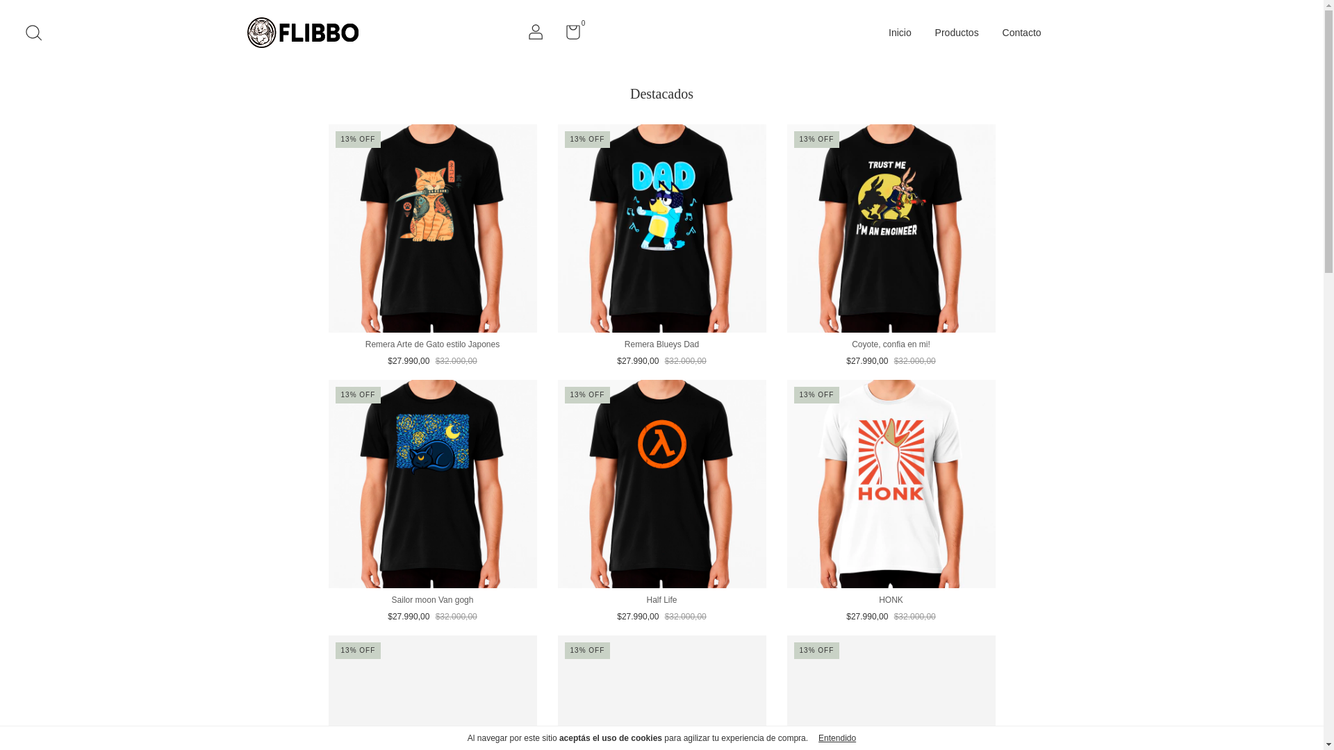 website screenshot of https://flibbocat.com/