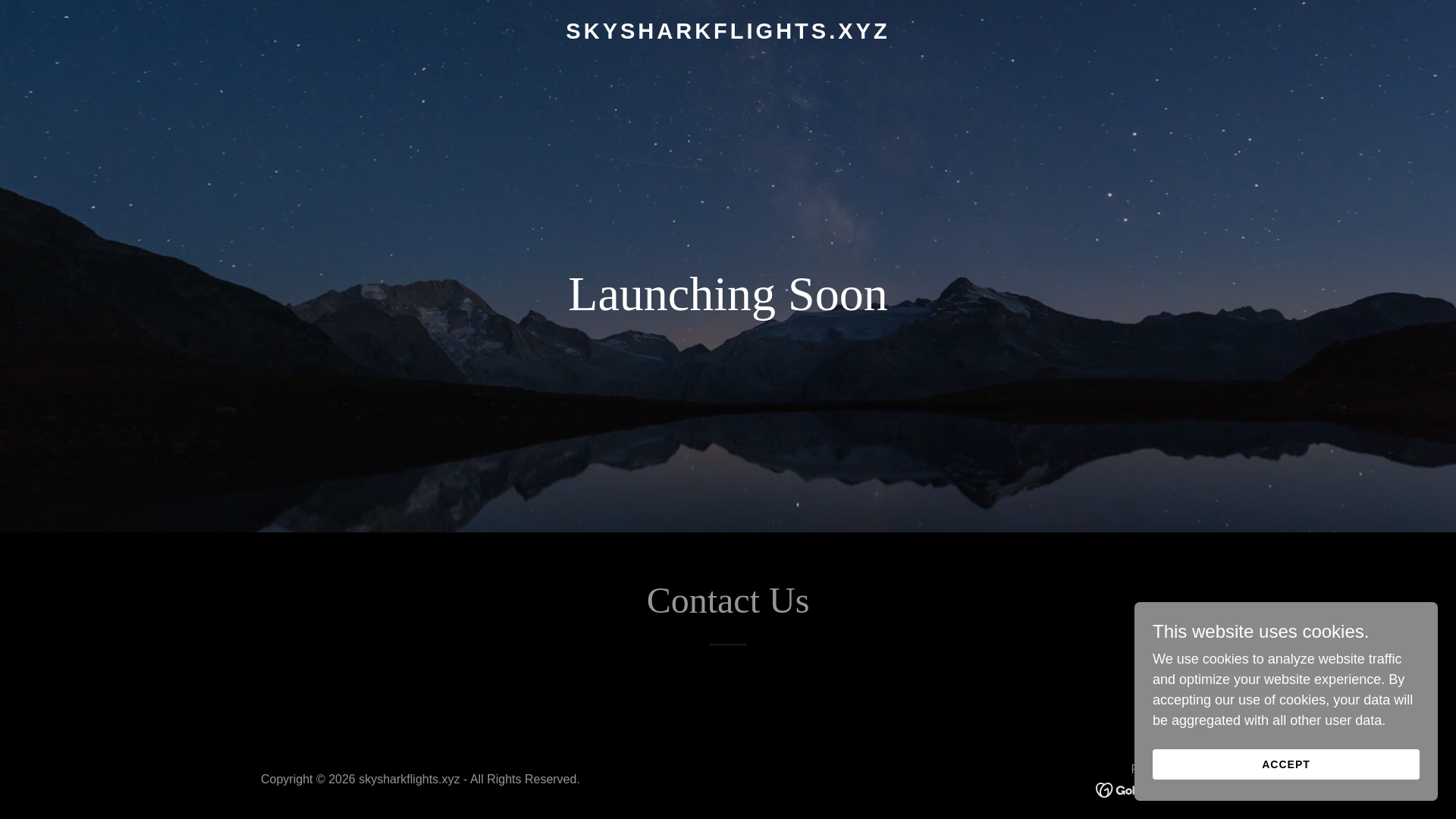 website screenshot of https://skysharkflights.xyz/