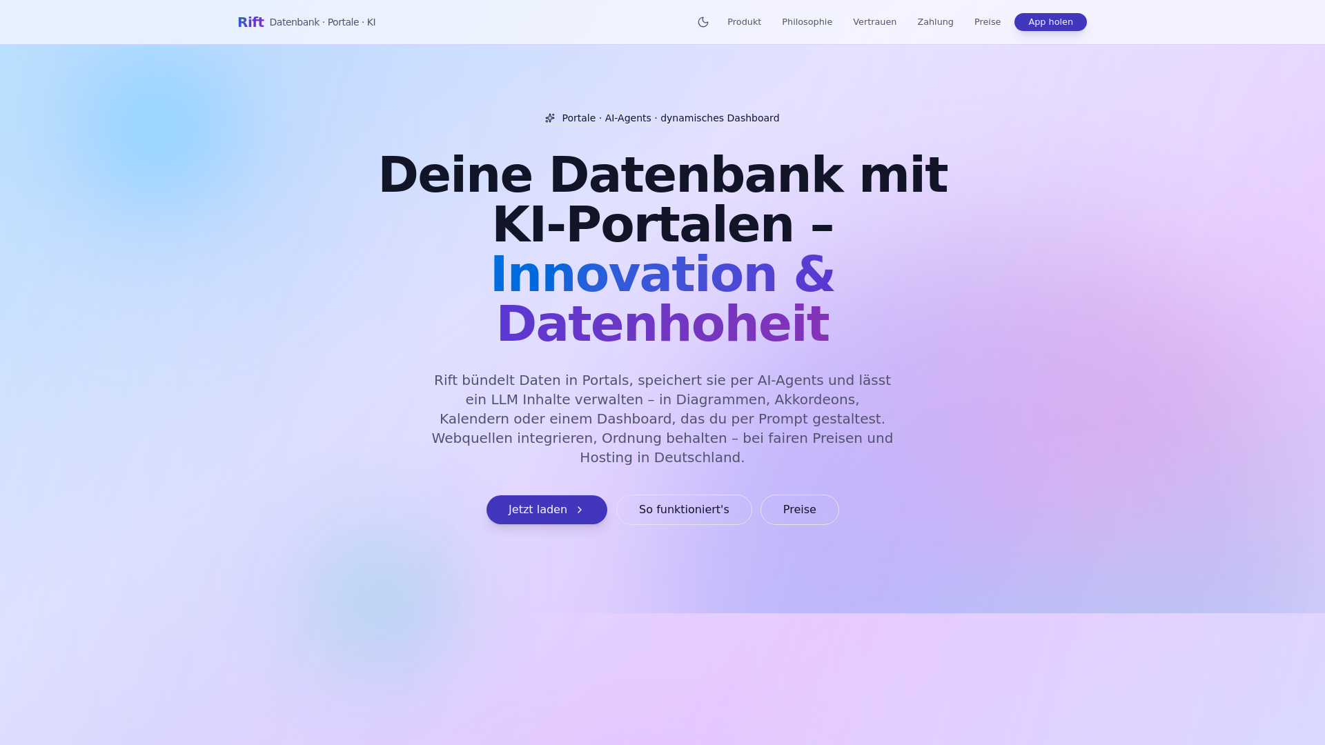 website screenshot of https://get-rift.com