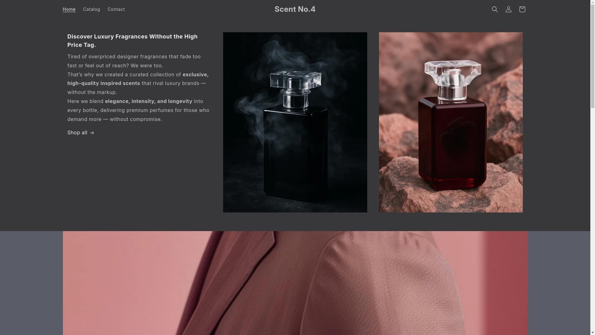 website screenshot of https://scentfour.com/